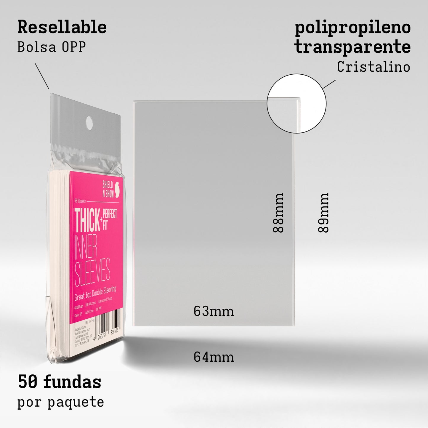 Thick Inner Sleeves Product Gallery Image 3 (es)