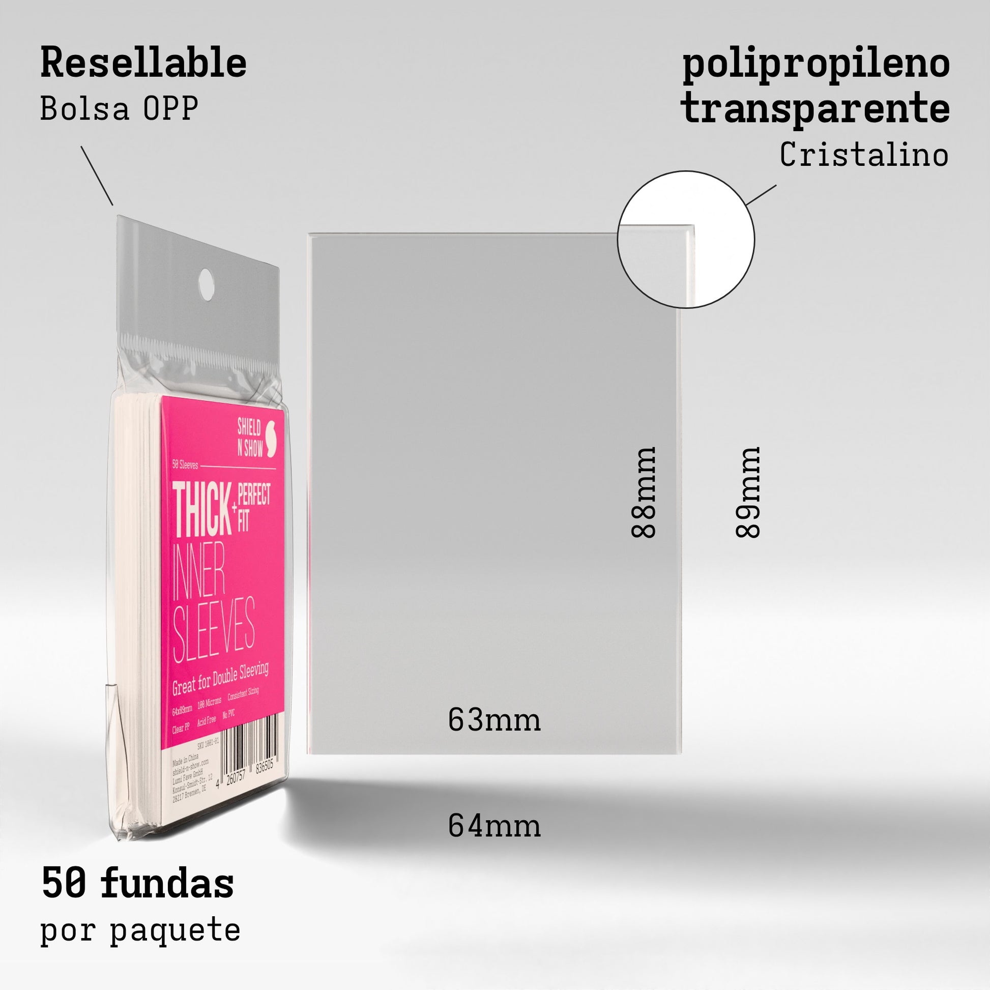 Thick Inner Sleeves Product Gallery Image 3 (es)