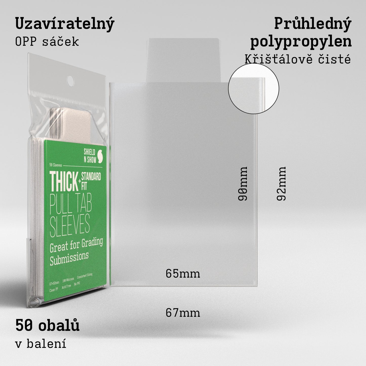 Thick Pull Tab Sleeves Product Gallery Image 3 (cs)
