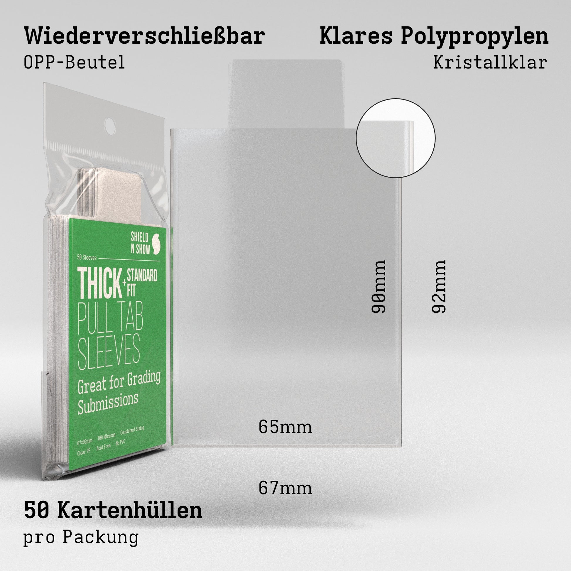 Thick Pull Tab Sleeves Product Gallery Image 3 (de)