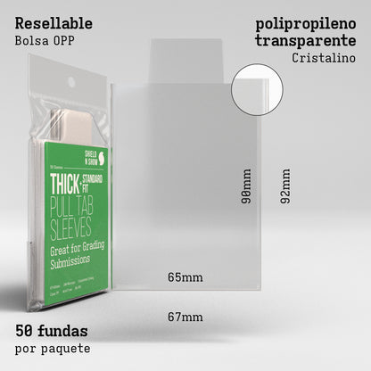 Thick Pull Tab Sleeves Product Gallery Image 3 (es)