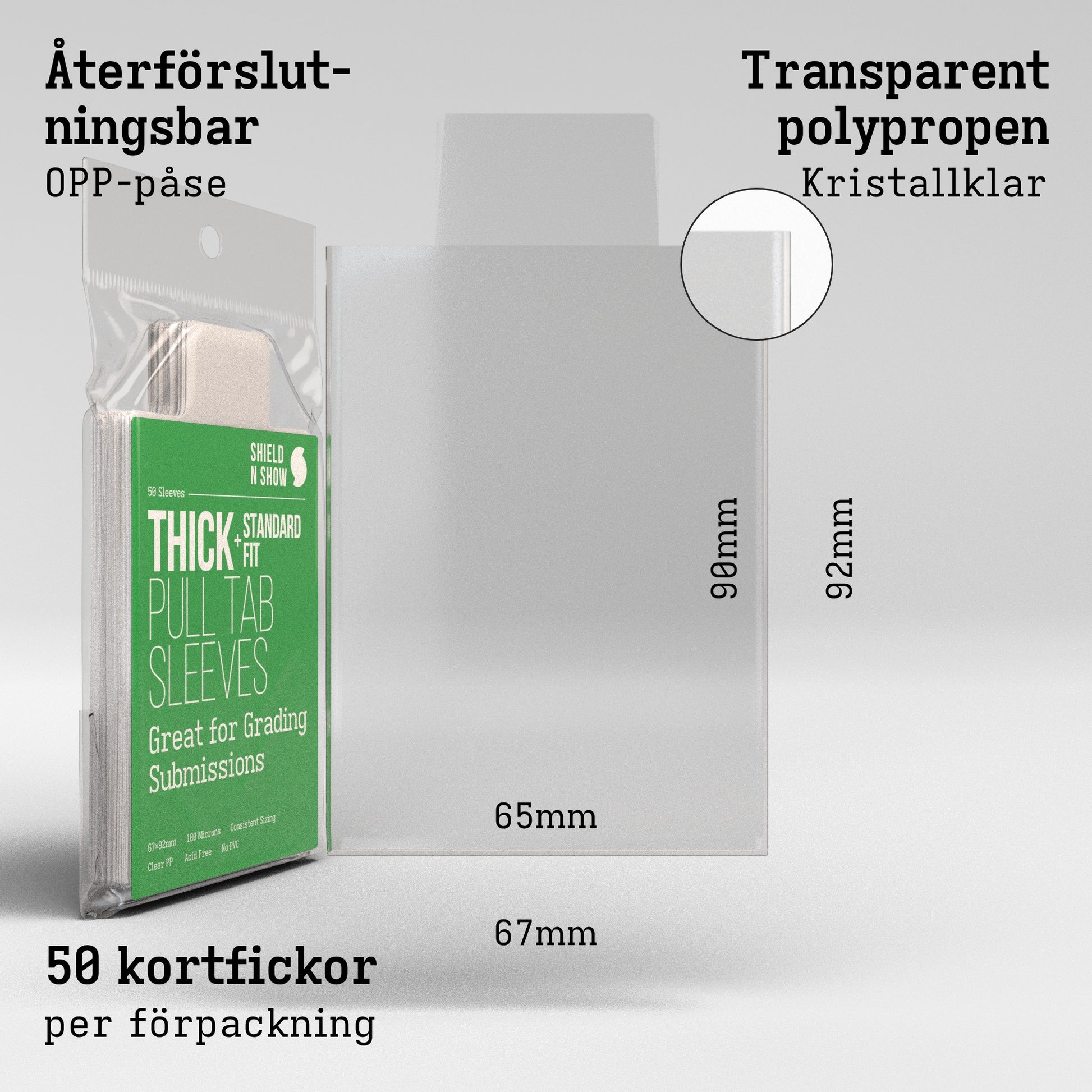 Thick Pull Tab Sleeves Product Gallery Image 3 (sv)