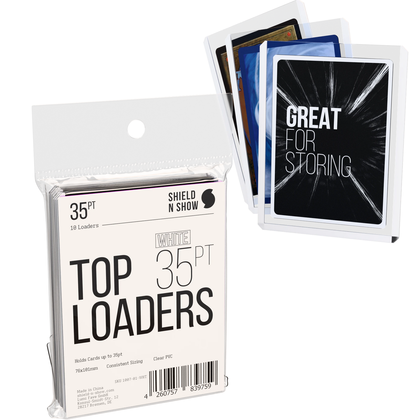 Toploaders Black & White Product Variant Image [1007-01-WHT]