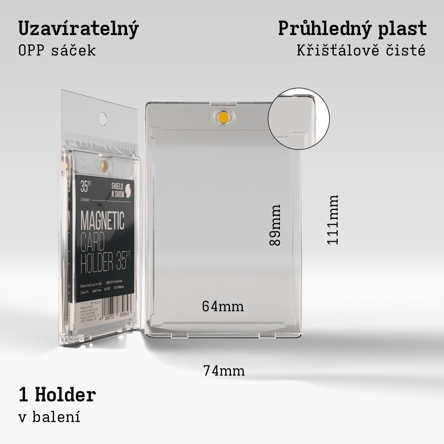 Magnetic Card Holder Product Gallery Image 3 (cs)