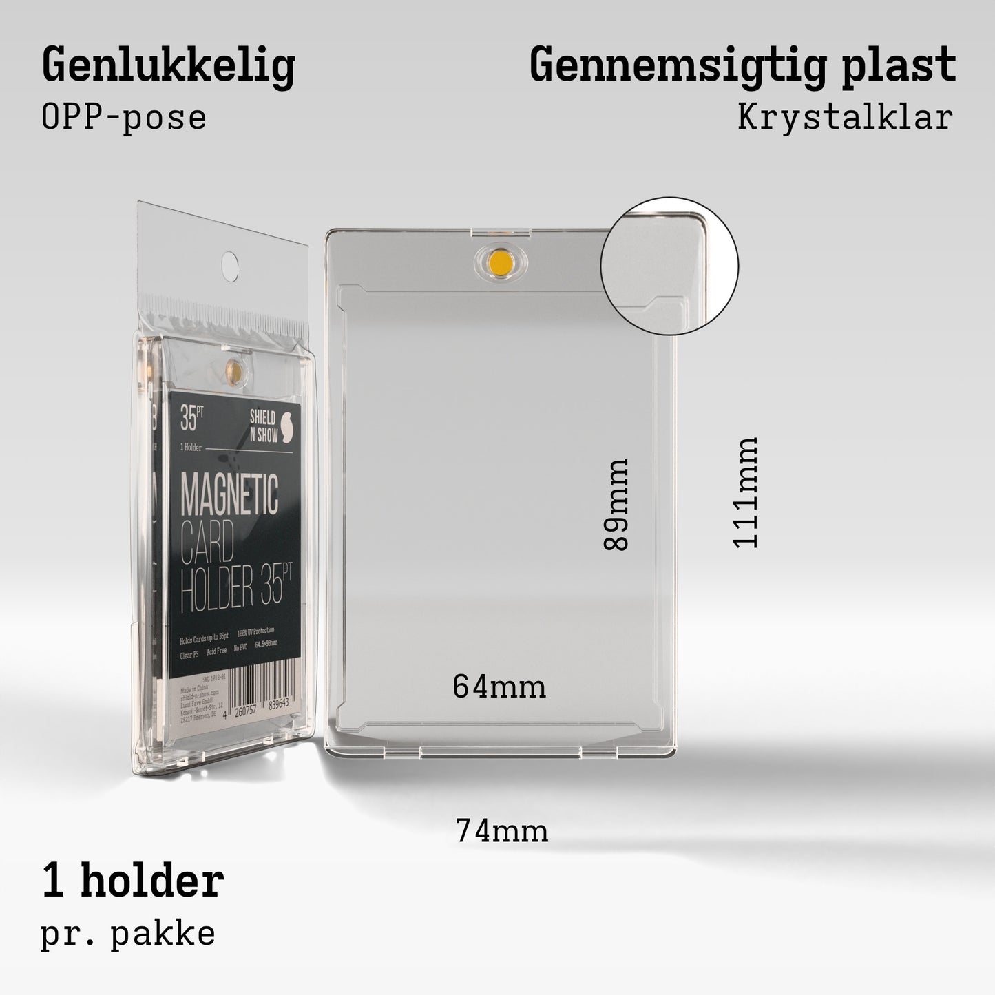 Magnetic Card Holder Product Gallery Image 3 (da)