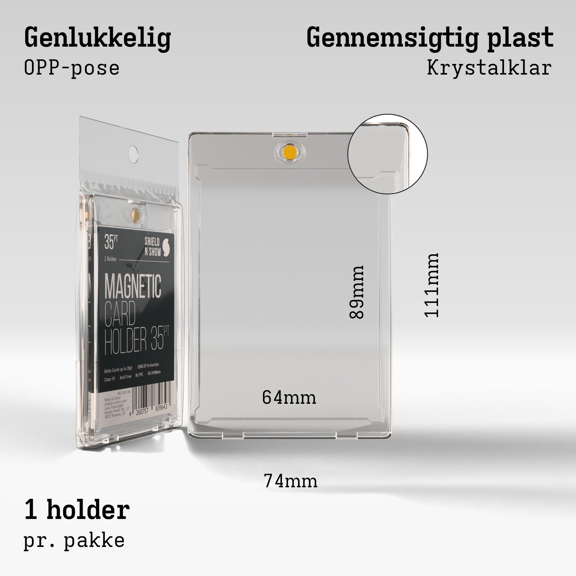 Magnetic Card Holder Product Gallery Image 3 (da)
