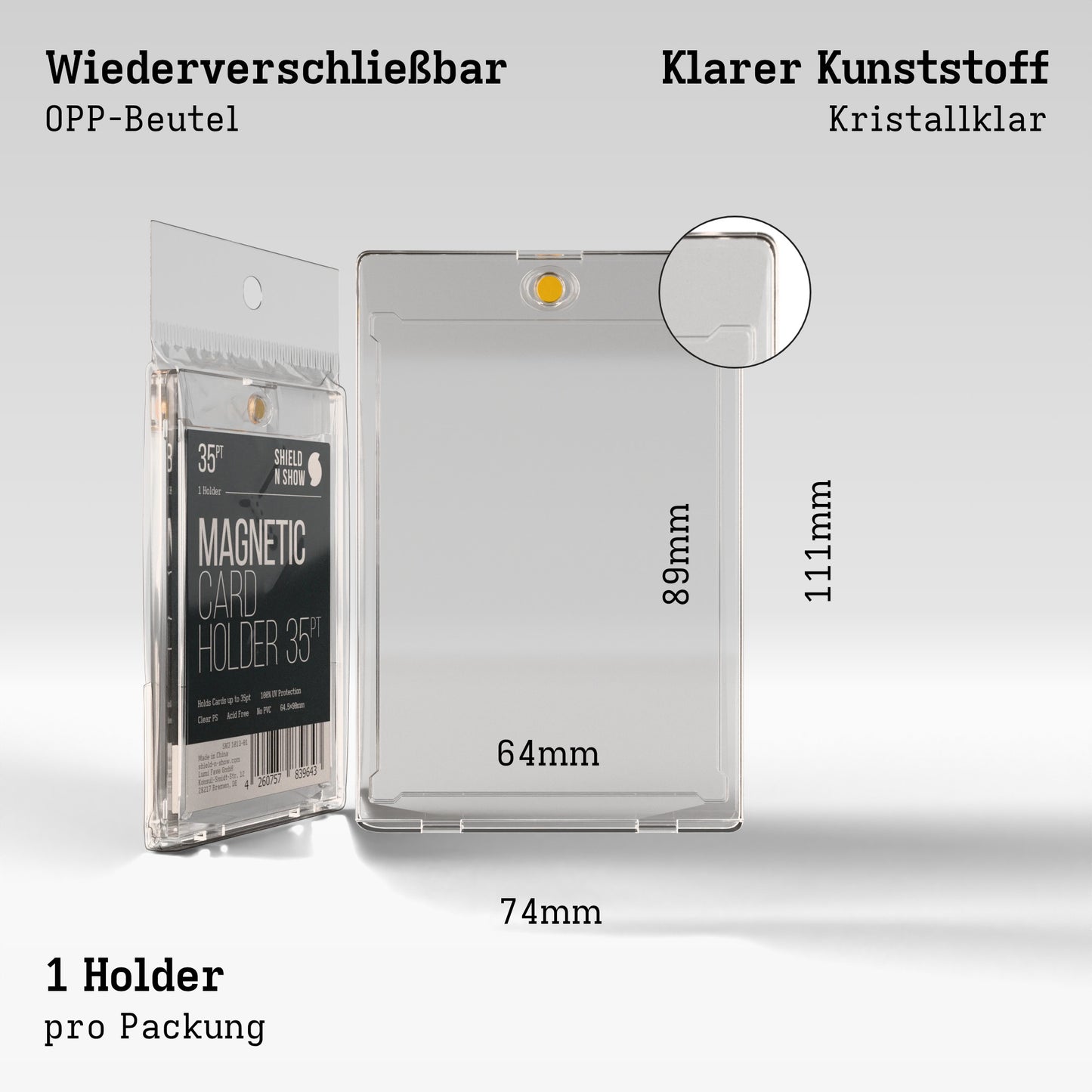 Magnetic Card Holder Product Gallery Image 3 (de)