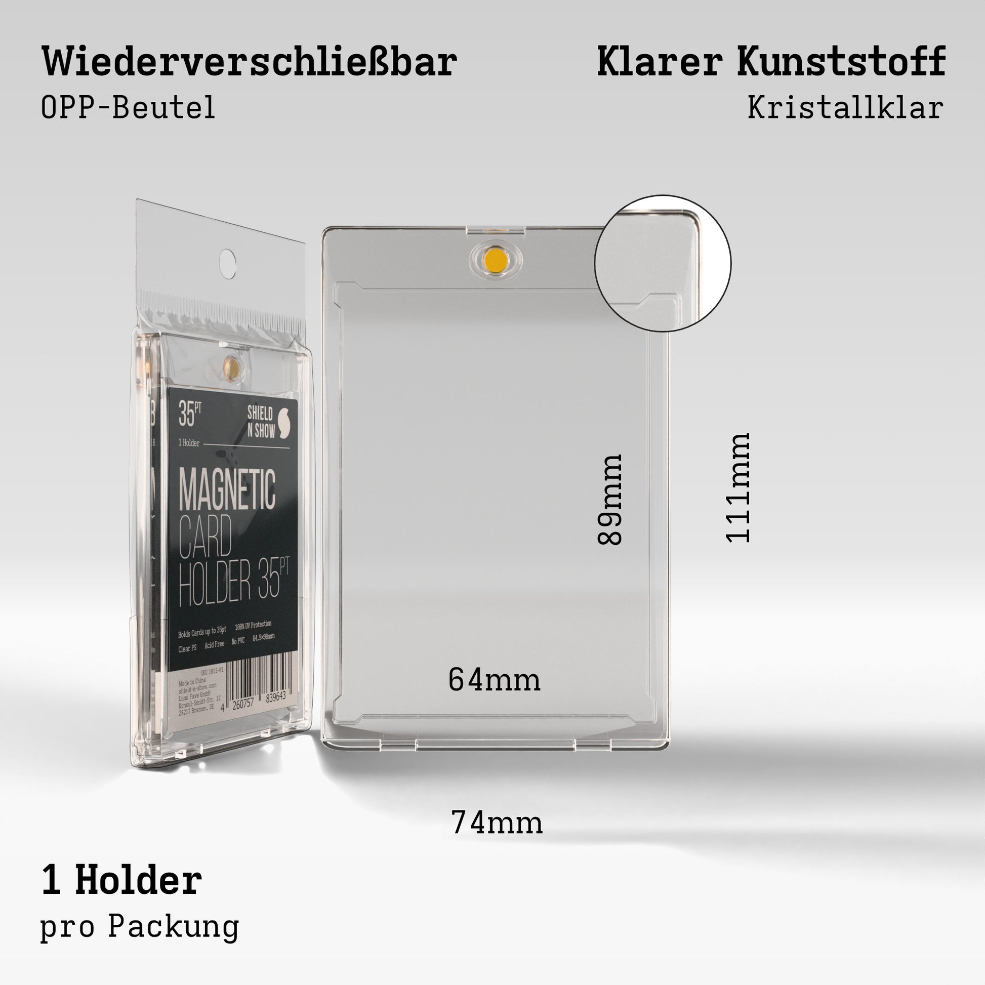 Magnetic Card Holder Product Gallery Image 3 (de)