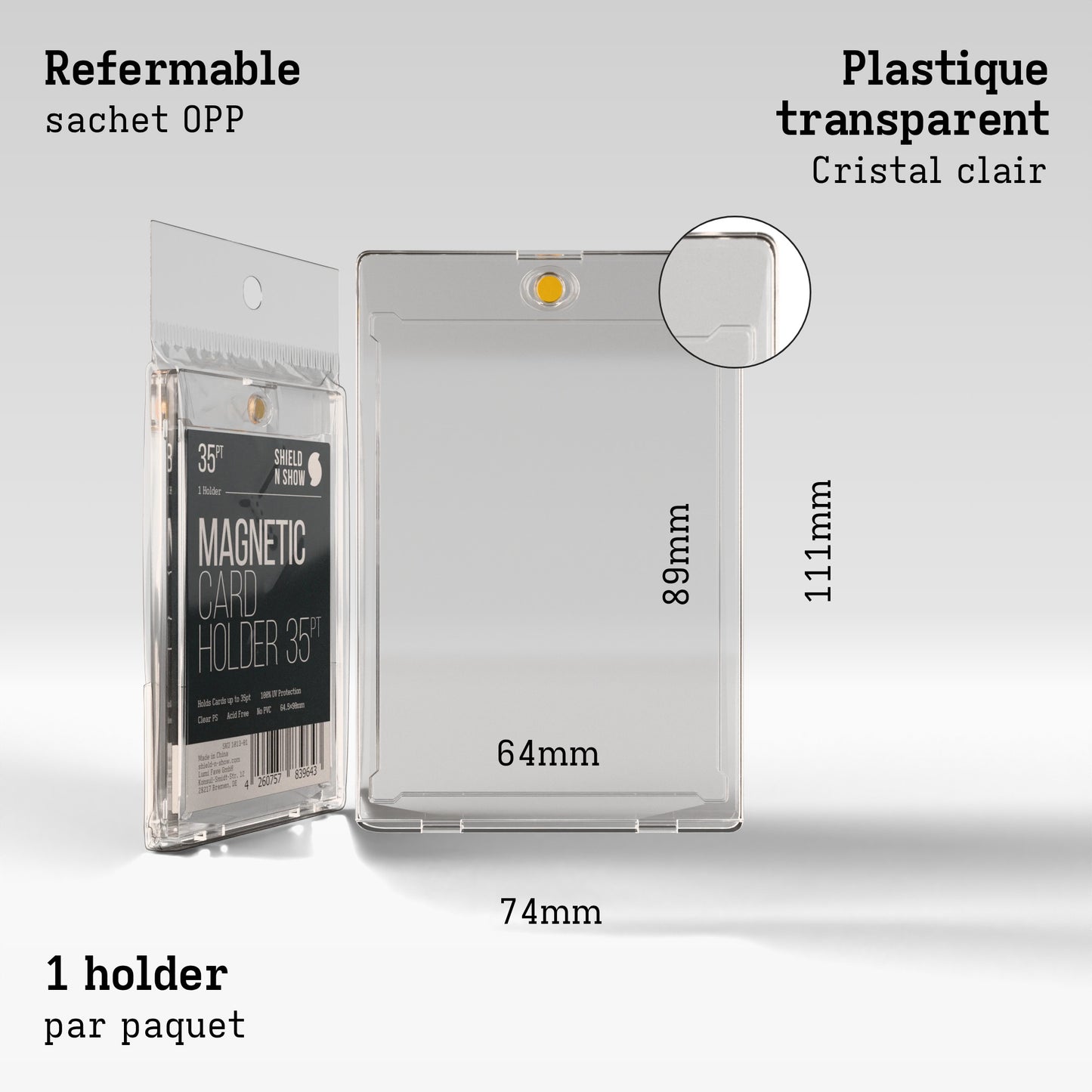 Magnetic Card Holder Product Gallery Image 3 (fr)