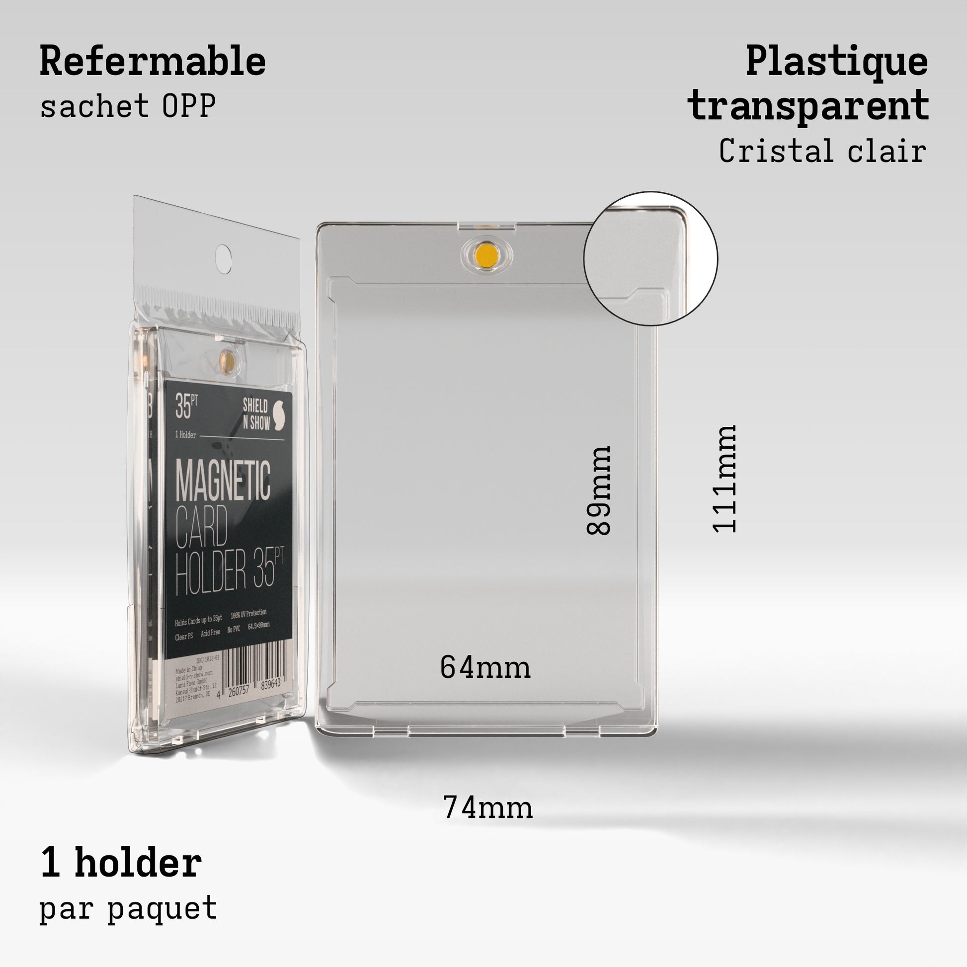 Magnetic Card Holder Product Gallery Image 3 (fr)