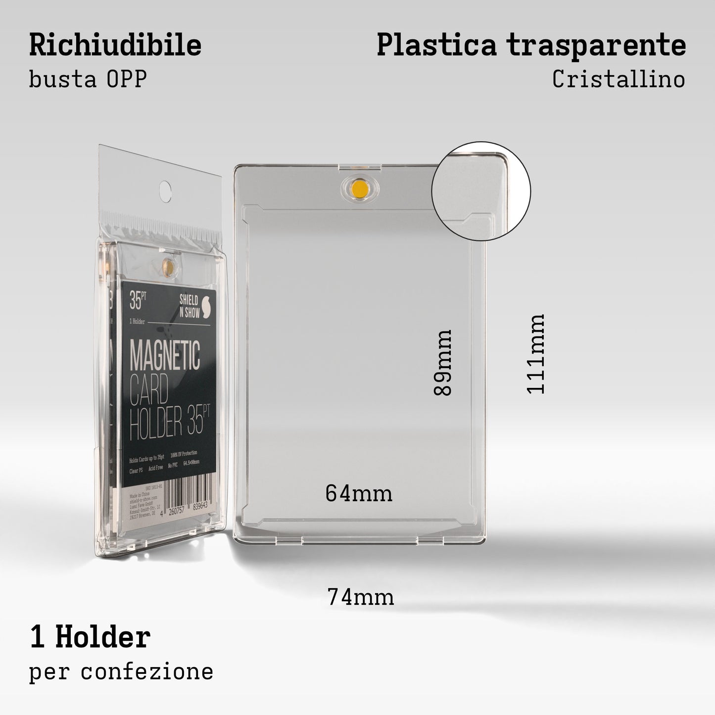 Magnetic Card Holder Product Gallery Image 3 (it)