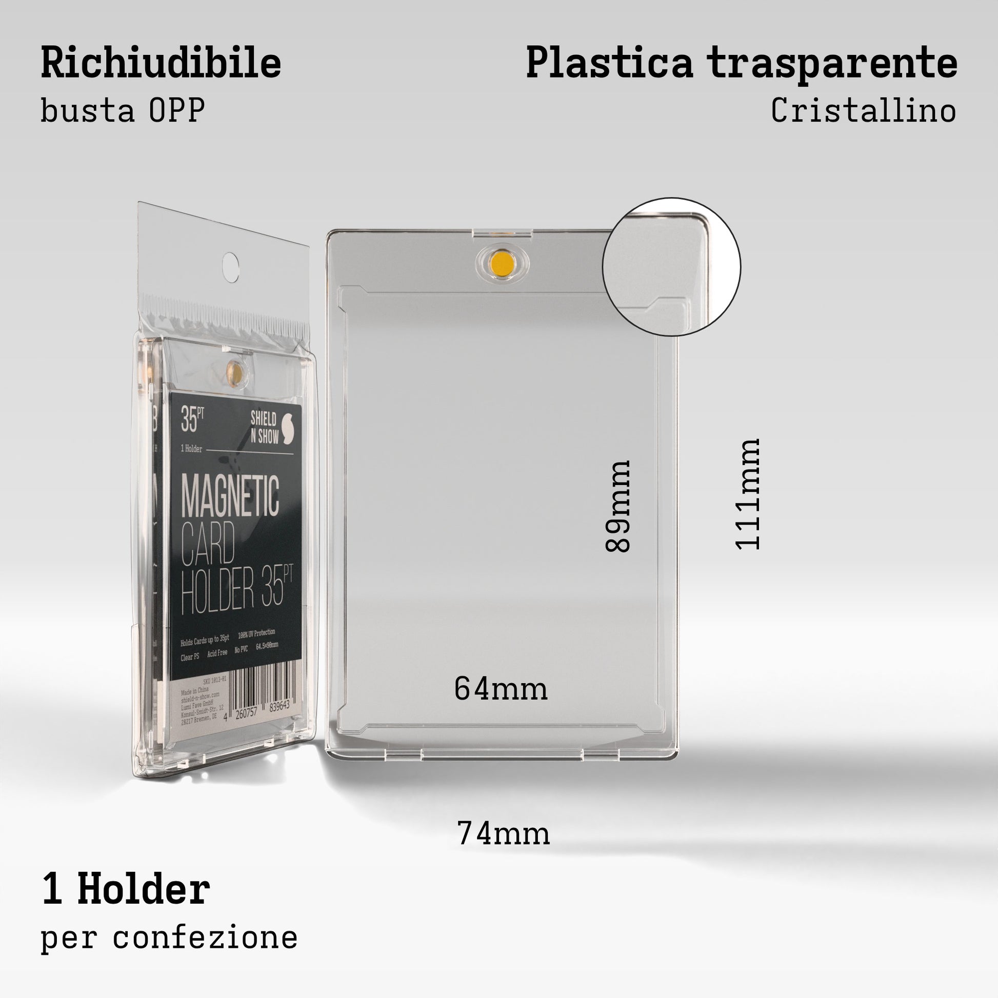 Magnetic Card Holder Product Gallery Image 3 (it)