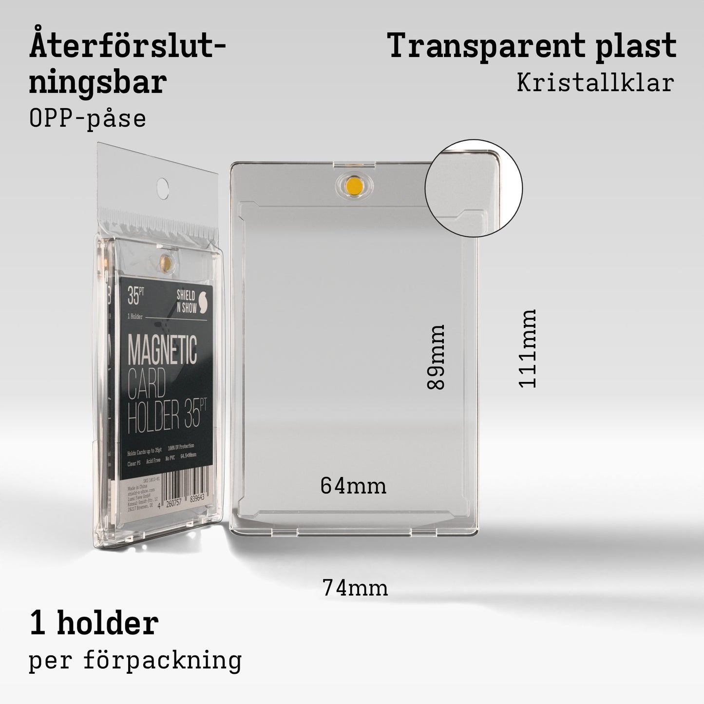 Magnetic Card Holder Product Gallery Image 3 (sv)