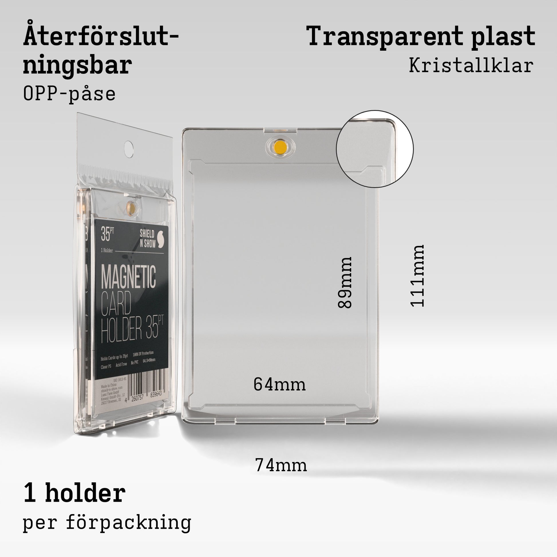 Magnetic Card Holder Product Gallery Image 3 (sv)