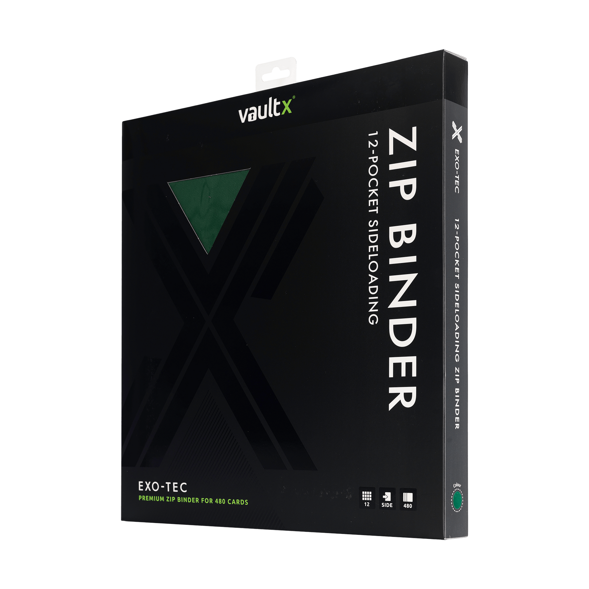 12-Pocket Exo-Tec® Zip Binder Product Gallery Image 10 [9312-forest-green]