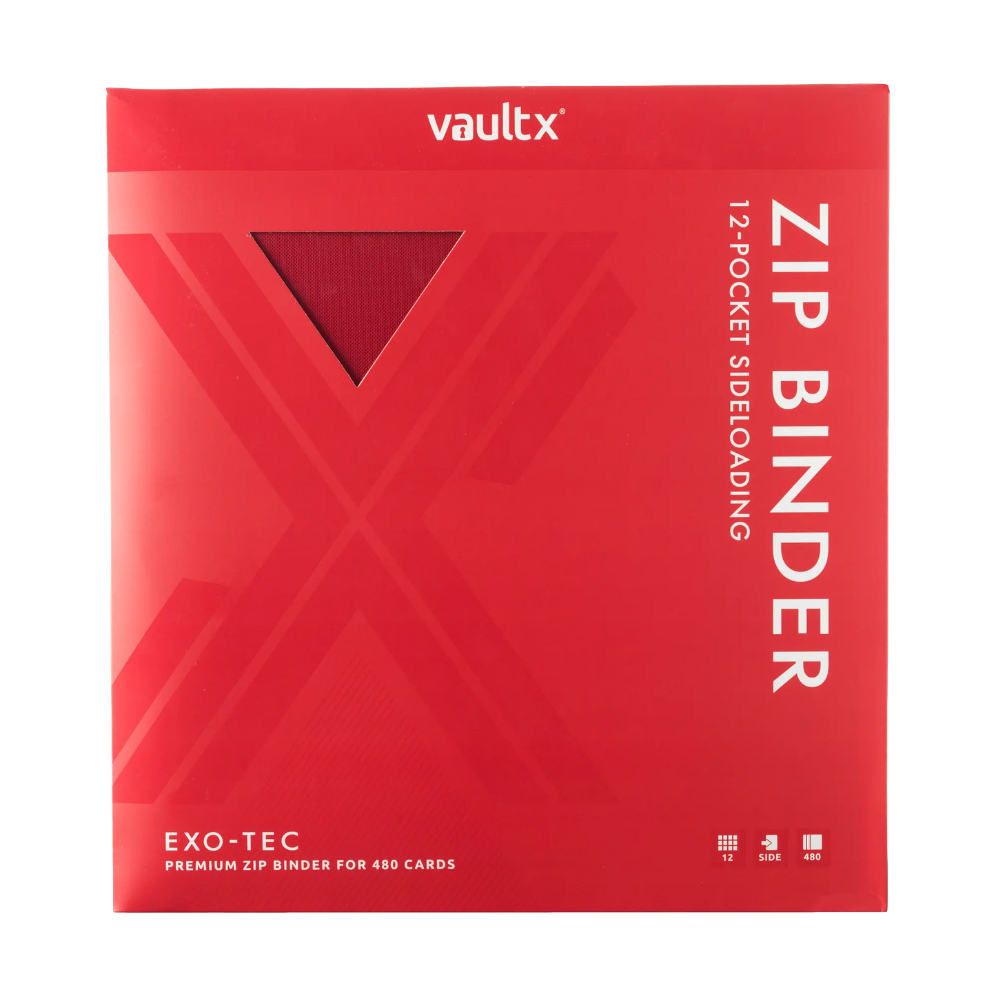 12-Pocket Exo-Tec® Zip Binder Product Gallery Image 2 [9312-fire-red]