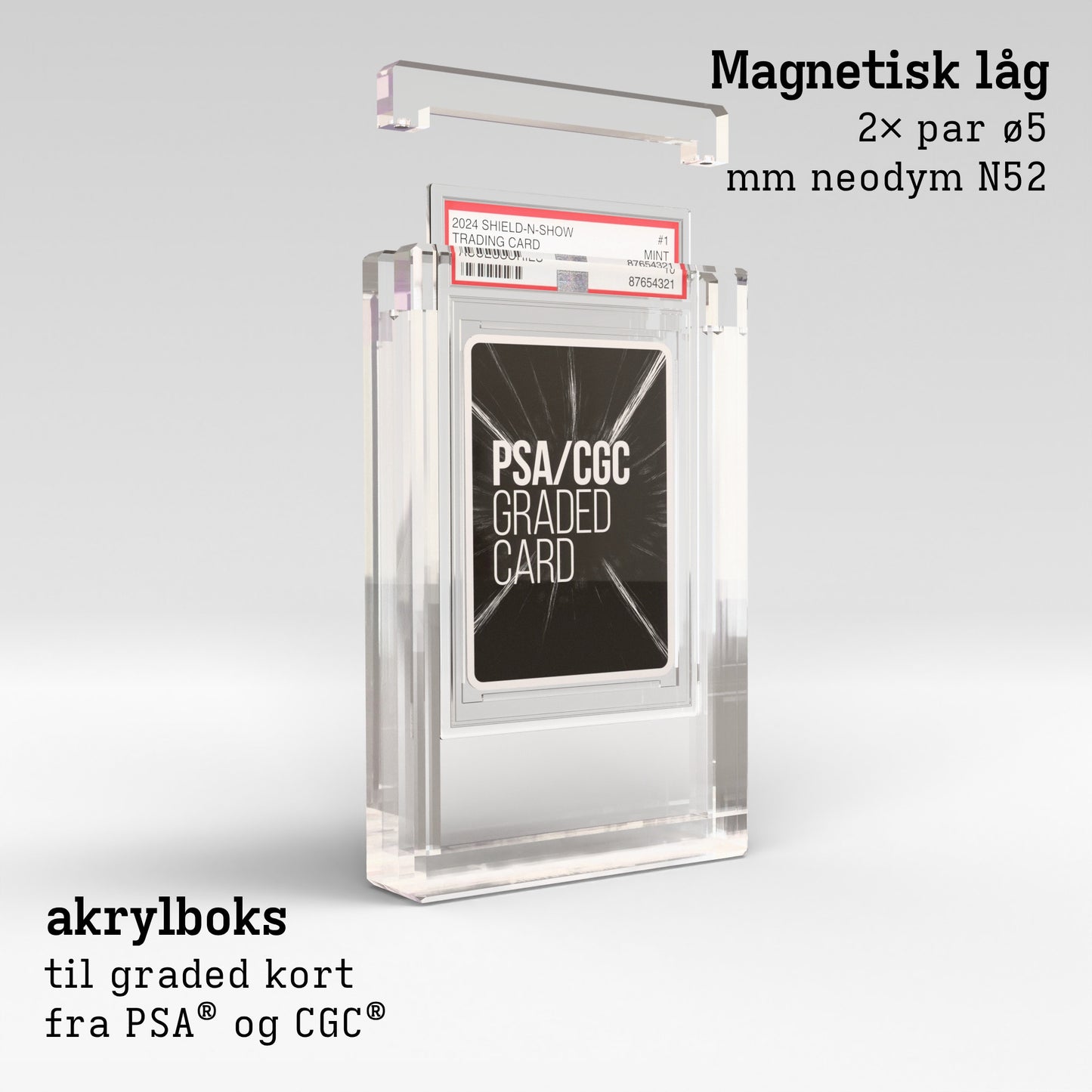 PSA and CGC Graded Card Display Case Product Gallery Image 2 (da)