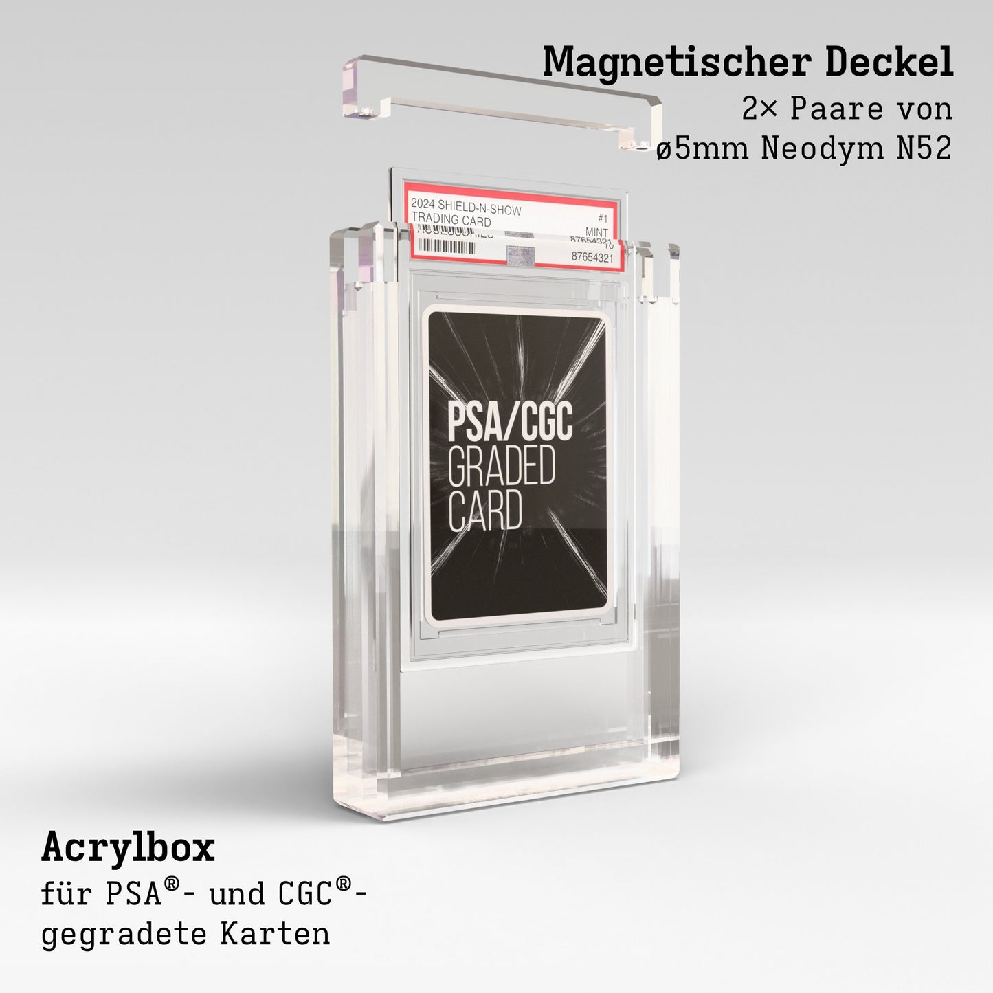PSA and CGC Graded Card Display Case Product Gallery Image 2 (de)