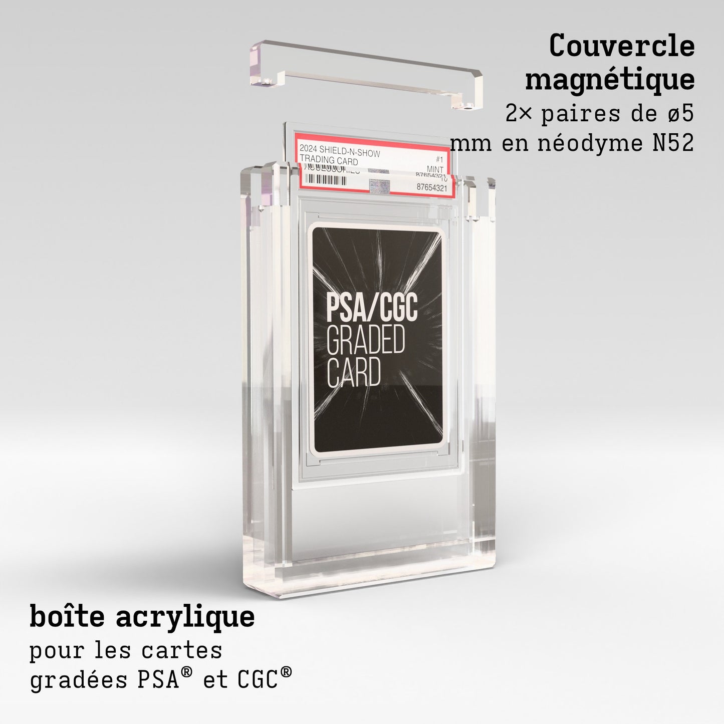 PSA and CGC Graded Card Display Case Product Gallery Image 2 (fr)