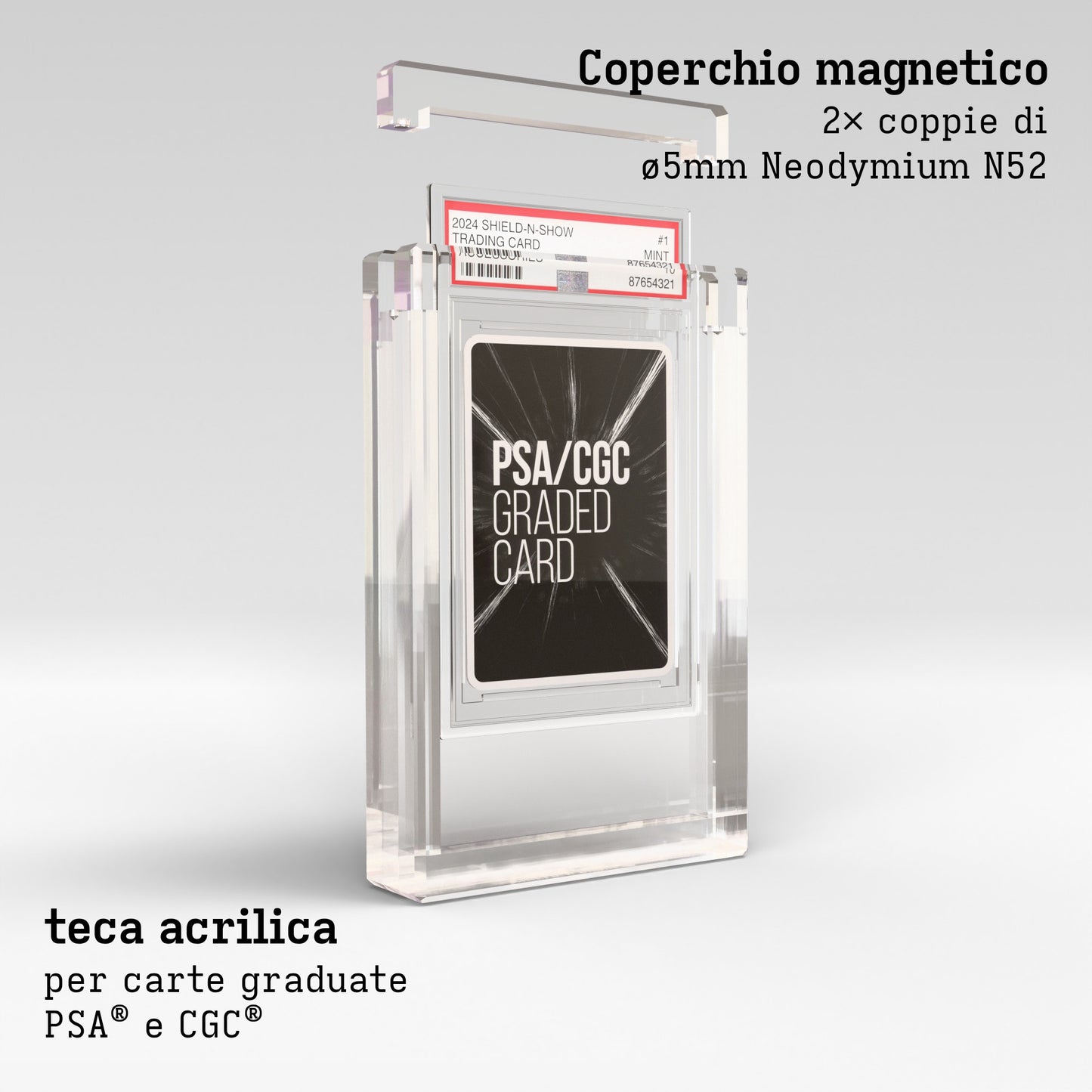 PSA and CGC Graded Card Display Case Product Gallery Image 2 (it)