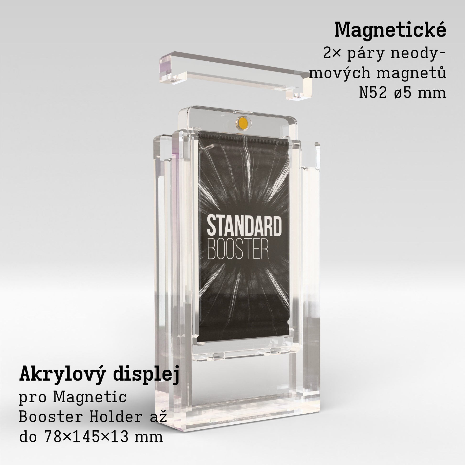 Magnetic Booster Holder Display Case Product Gallery Image 2 (cs)