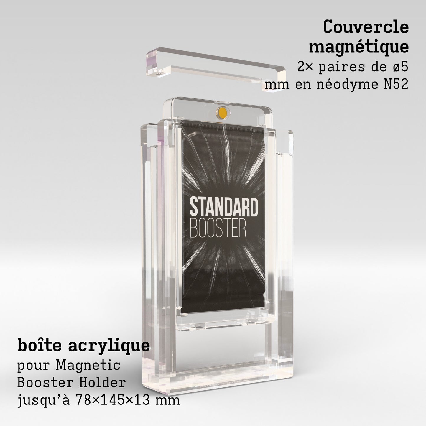 Magnetic Booster Holder Display Case Product Gallery Image 2 (fr)