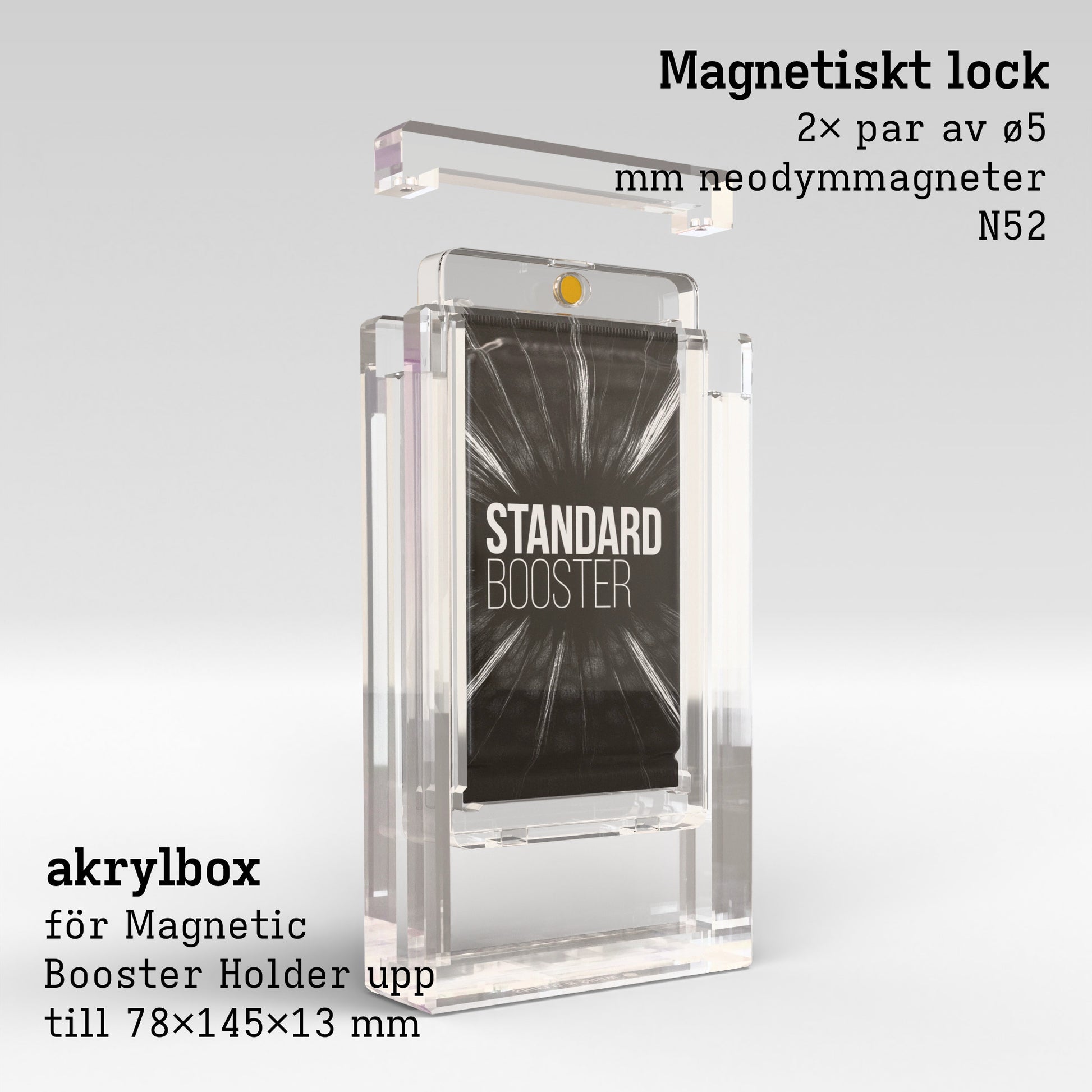 Magnetic Booster Holder Display Case Product Gallery Image 2 (sv)