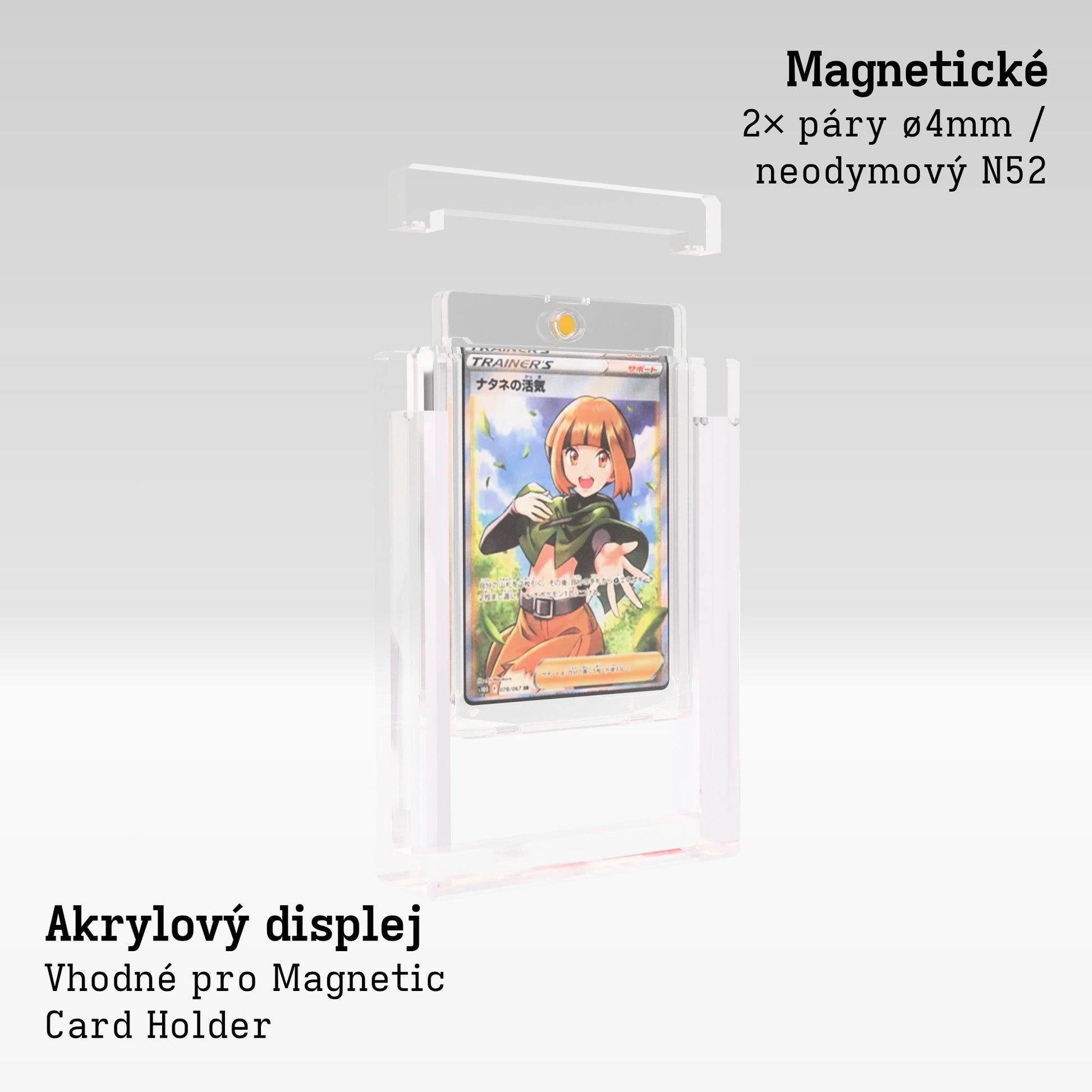 Magnetic Card Holder Display Case Product Gallery Image 2 (cs)