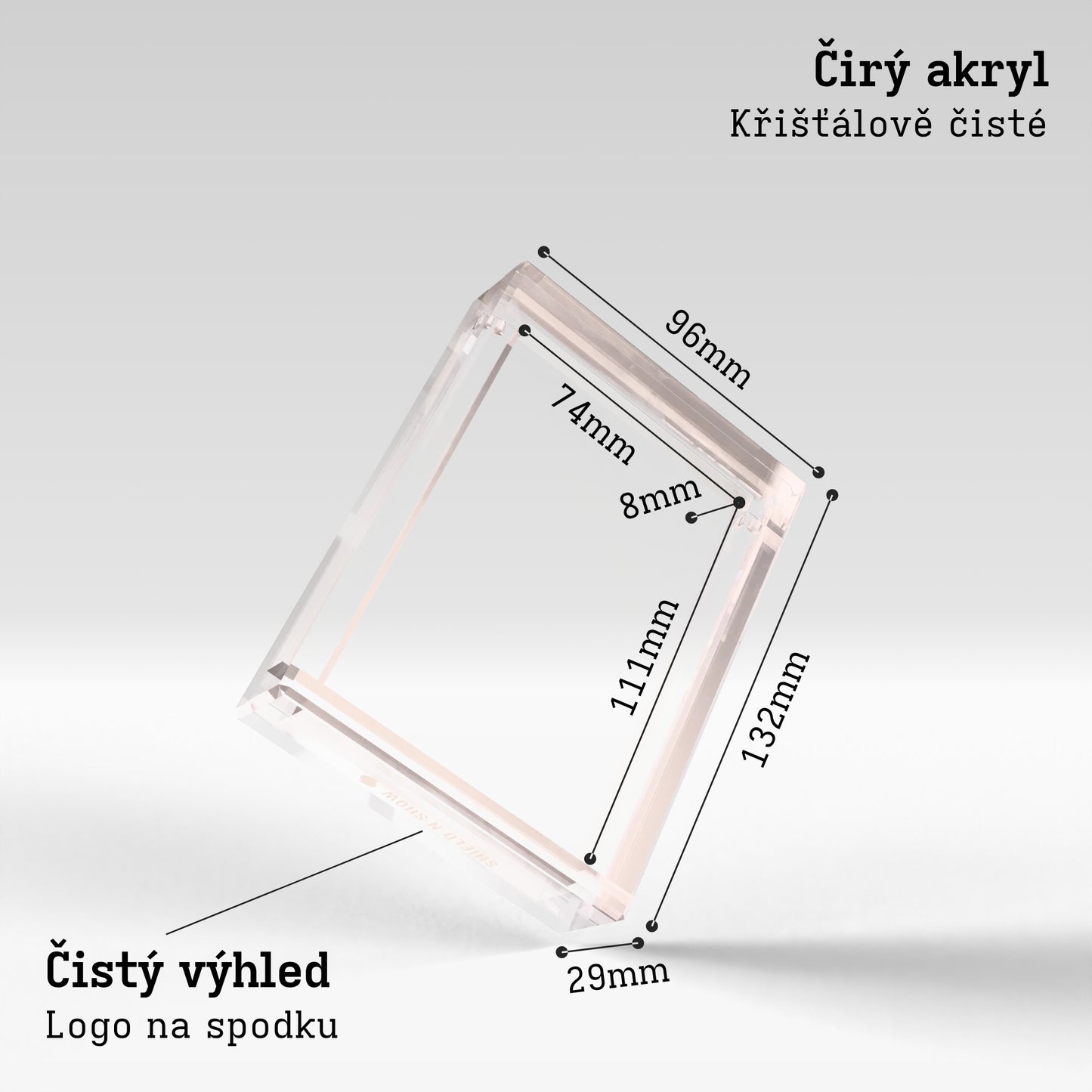 Magnetic Card Holder Display Case Product Gallery Image 3 (cs)