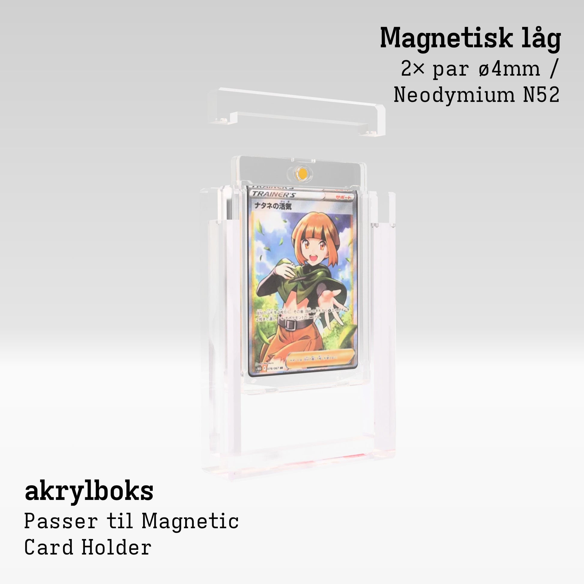 Magnetic Card Holder Display Case Product Gallery Image 2 (da)
