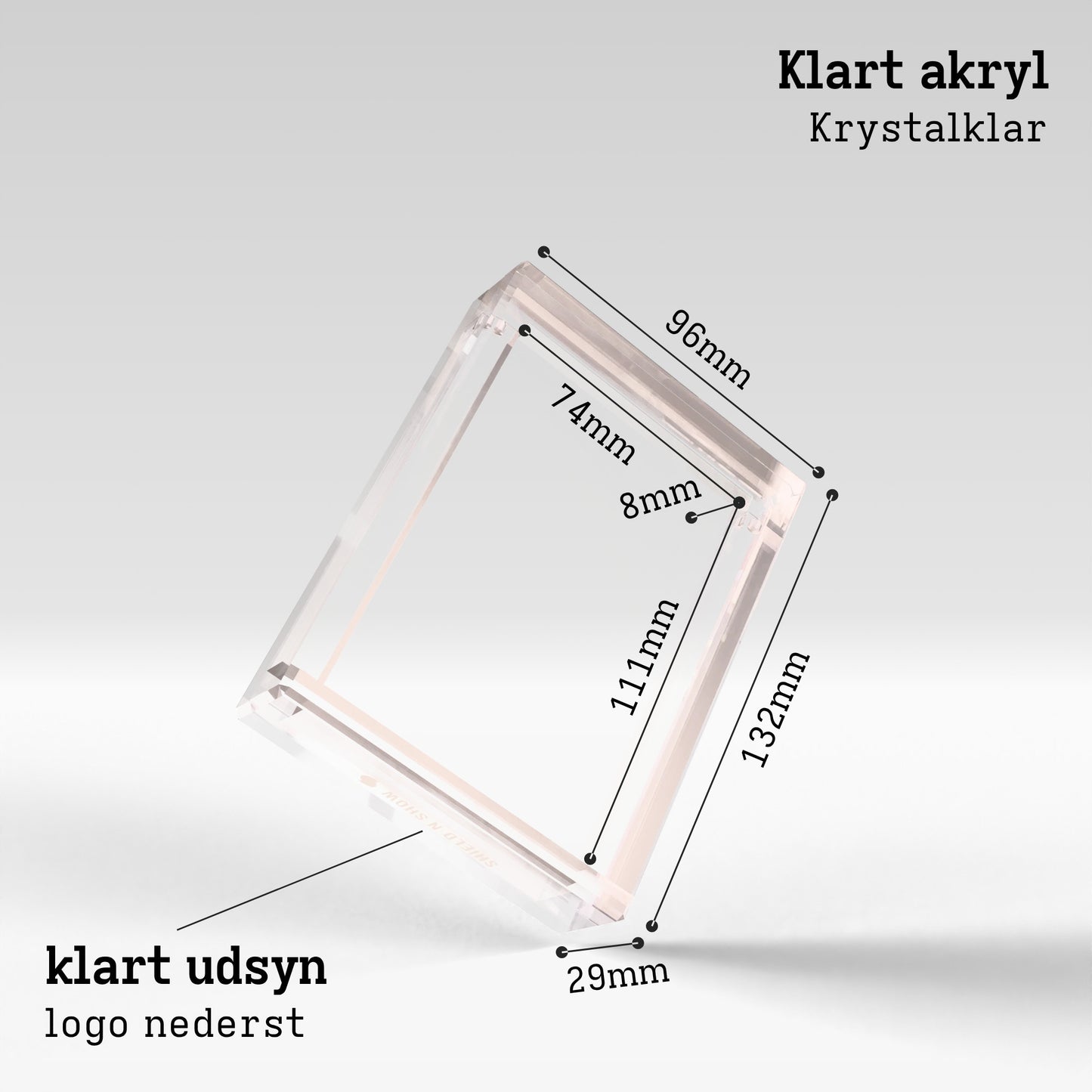 Magnetic Card Holder Display Case Product Gallery Image 3 (da)