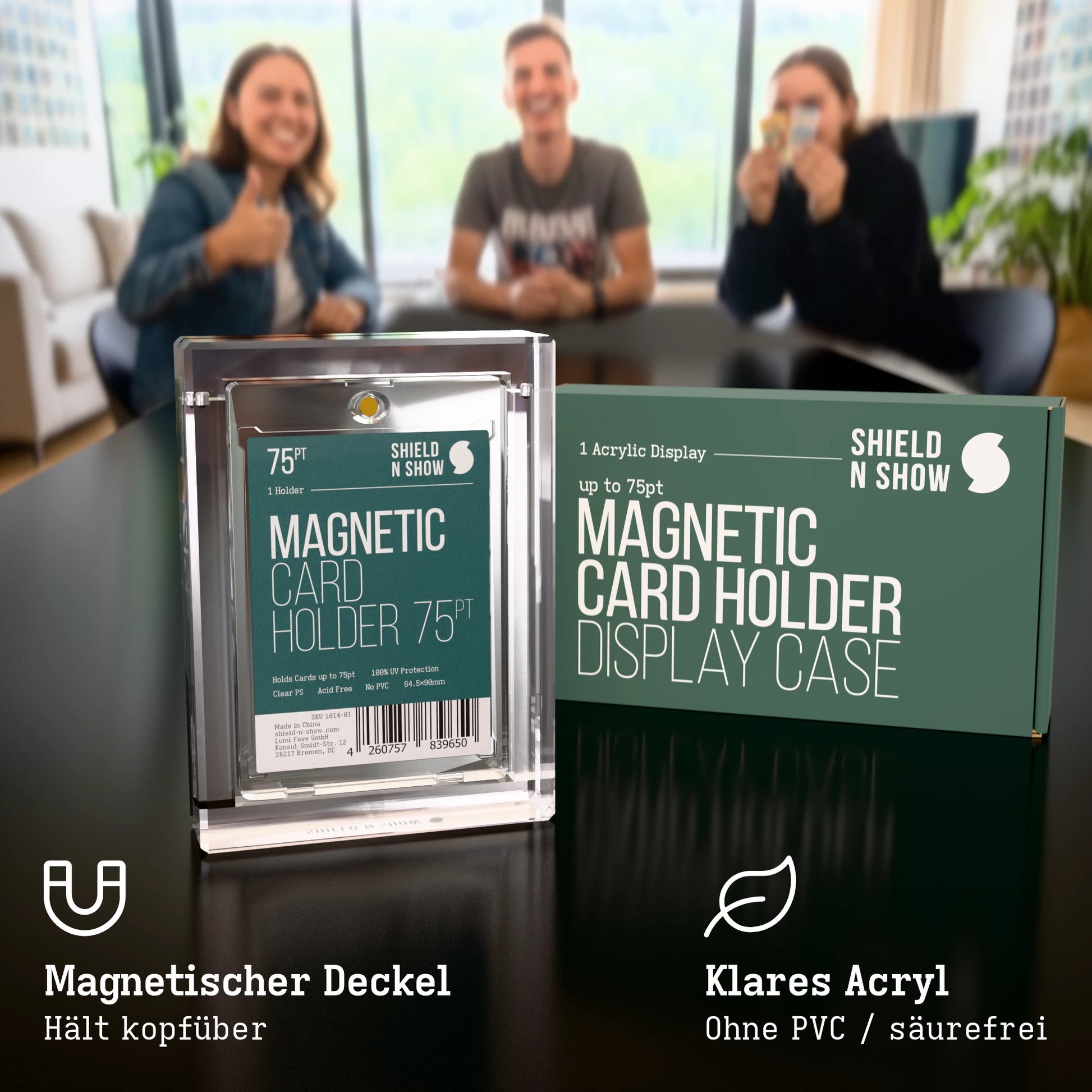 Magnetic Card Holder Display Case Product Gallery Image 1 (de)