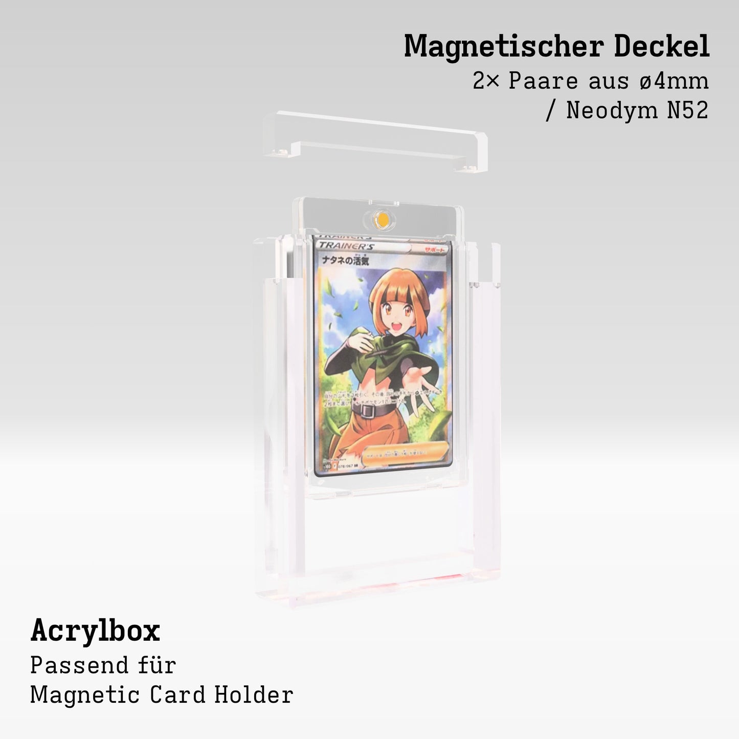 Magnetic Card Holder Display Case Product Gallery Image 2 (de)