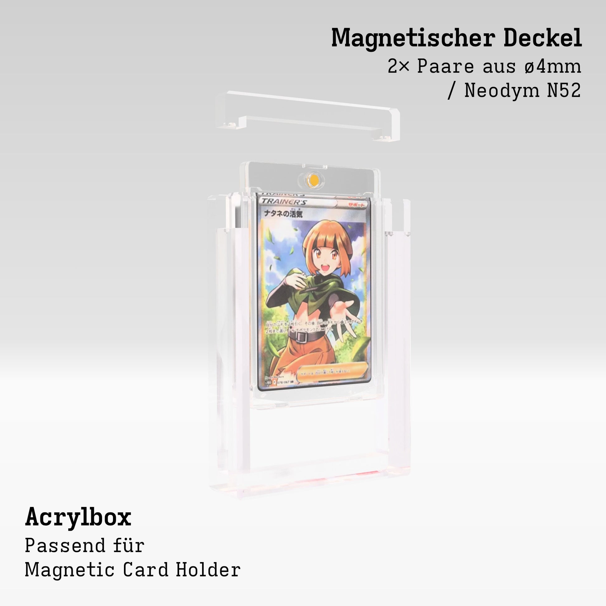 Magnetic Card Holder Display Case Product Gallery Image 2 (de)