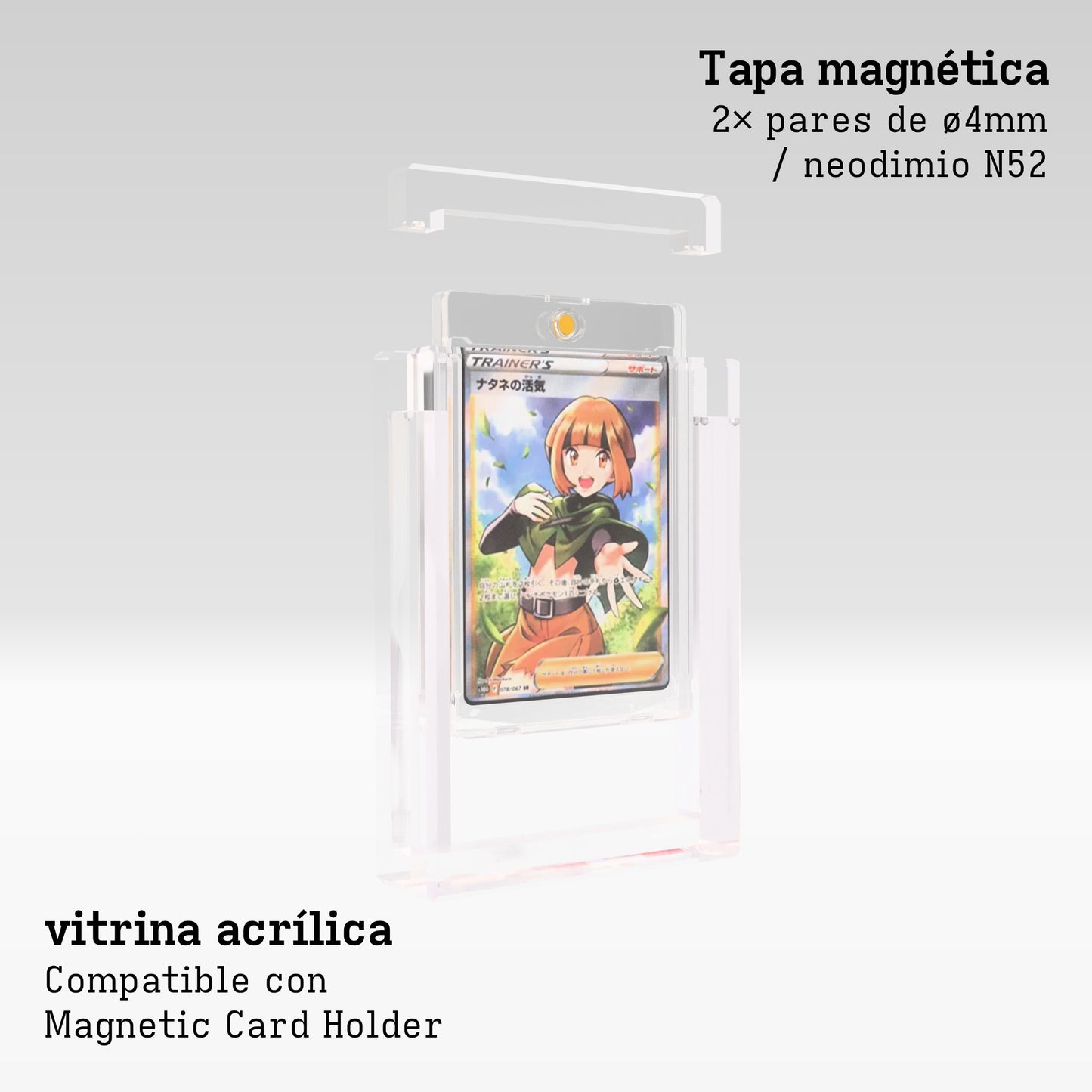 Magnetic Card Holder Display Case Product Gallery Image 2 (es)