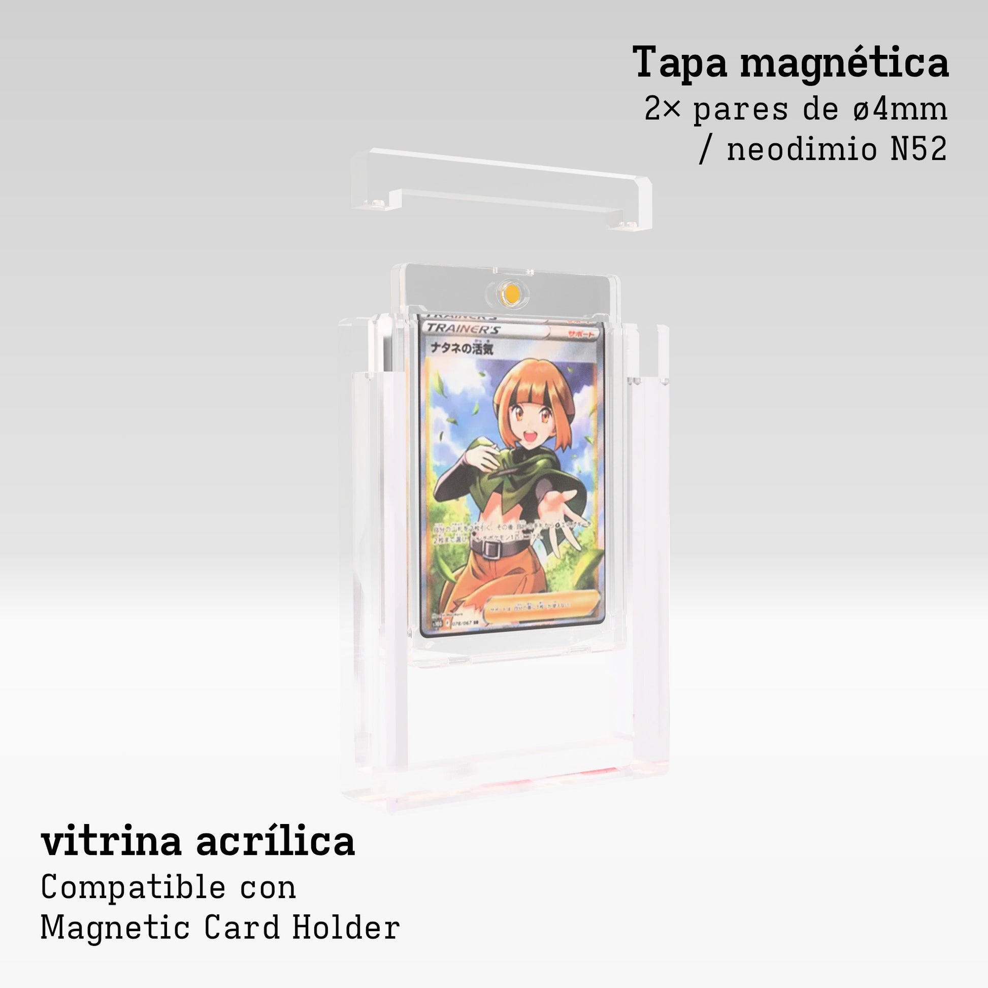 Magnetic Card Holder Display Case Product Gallery Image 2 (es)