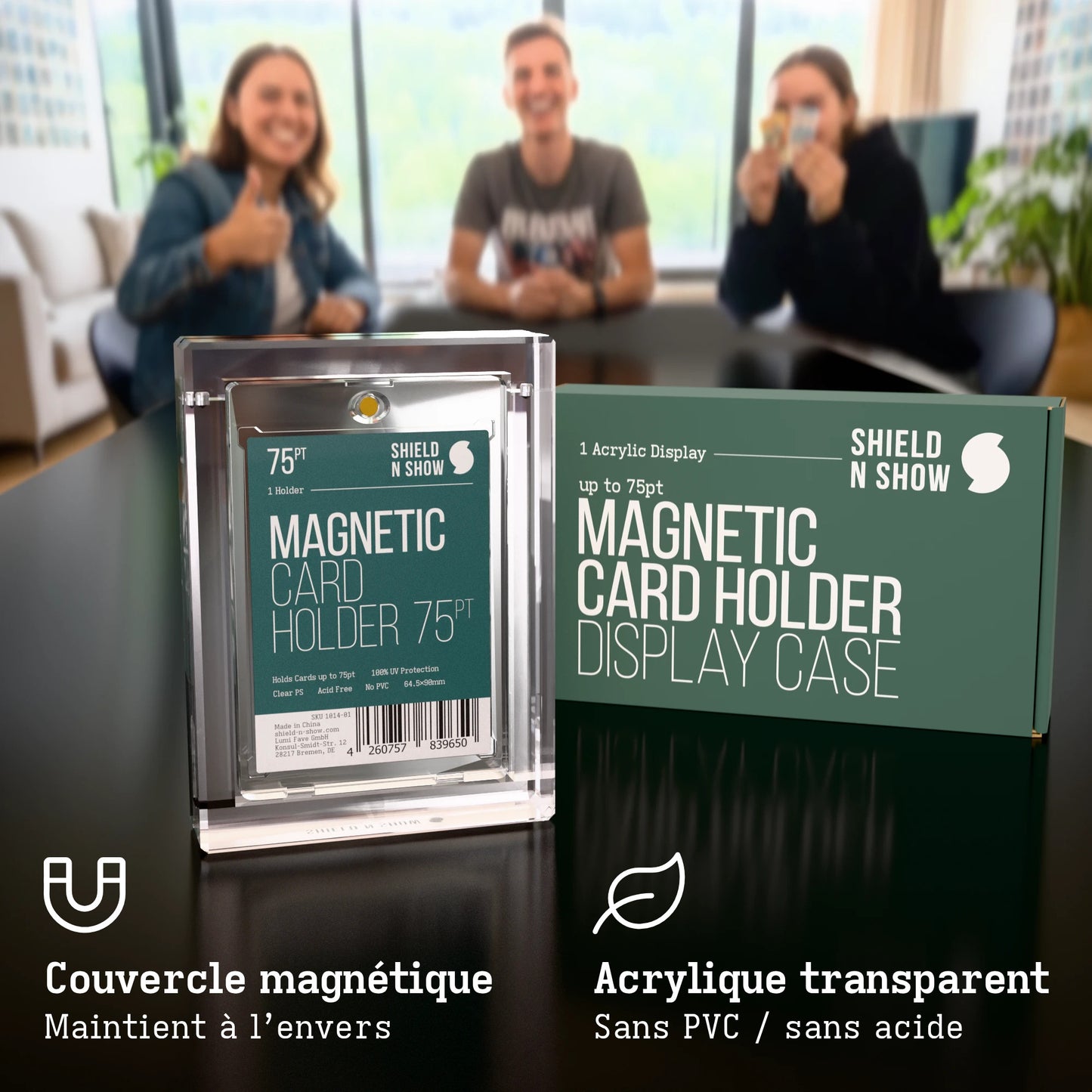 Magnetic Card Holder Display Case Product Gallery Image 1 (fr)