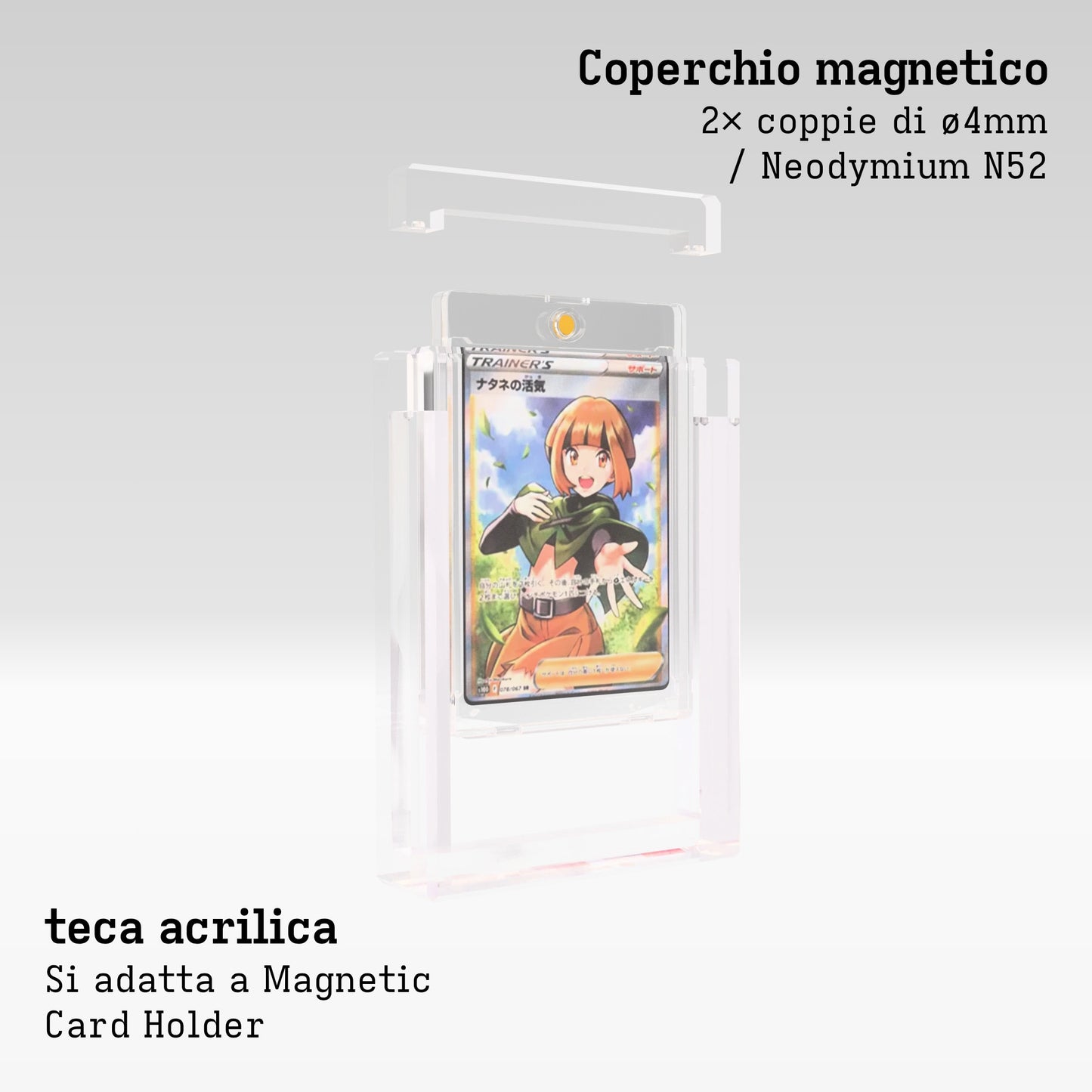 Magnetic Card Holder Display Case Product Gallery Image 2 (it)