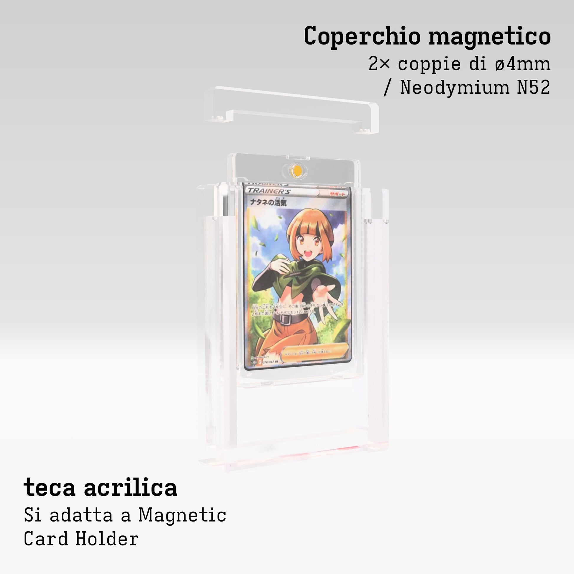 Magnetic Card Holder Display Case Product Gallery Image 2 (it)
