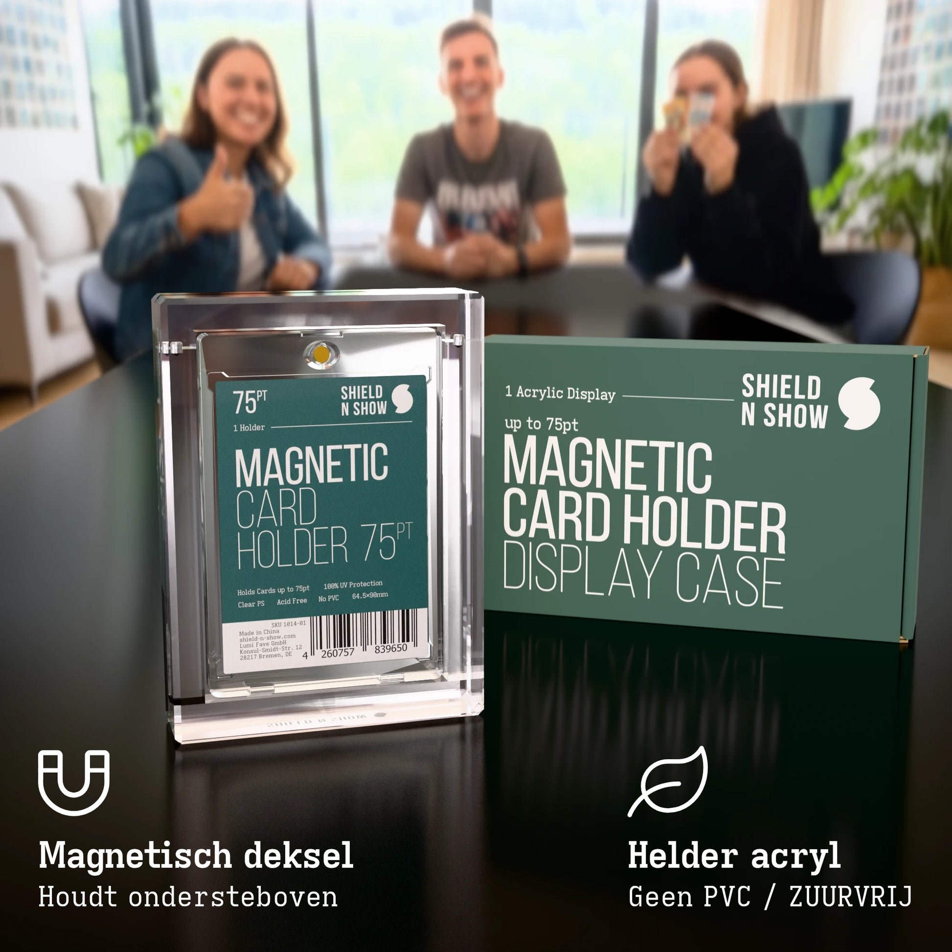 Magnetic Card Holder Display Case Product Gallery Image 1 (nl)