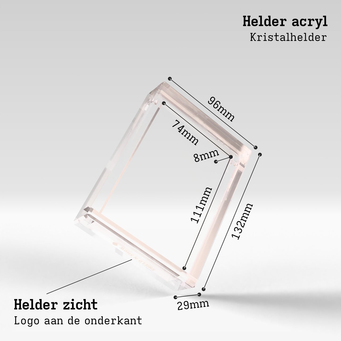 Magnetic Card Holder Display Case Product Gallery Image 3 (nl)