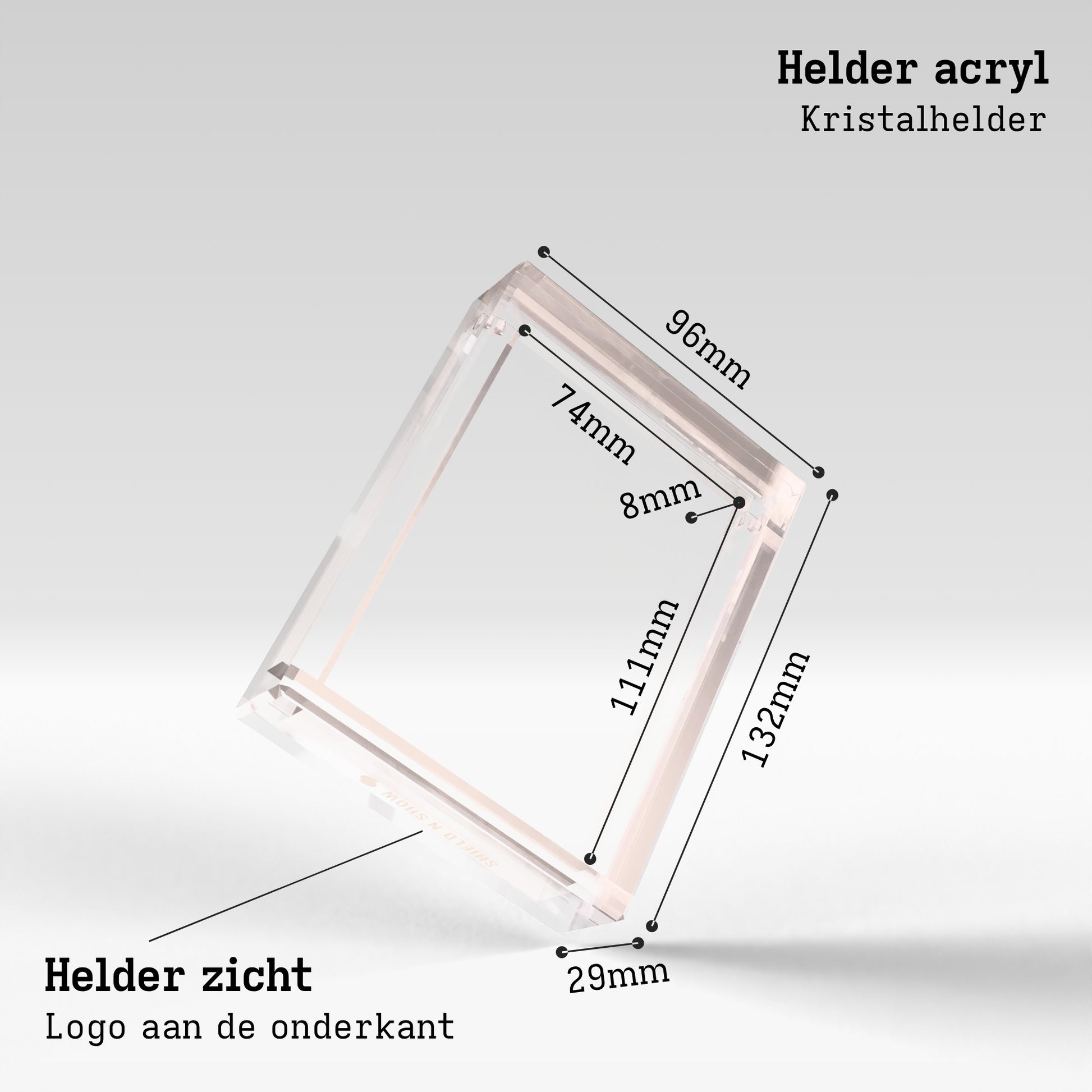 Magnetic Card Holder Display Case Product Gallery Image 3 (nl)