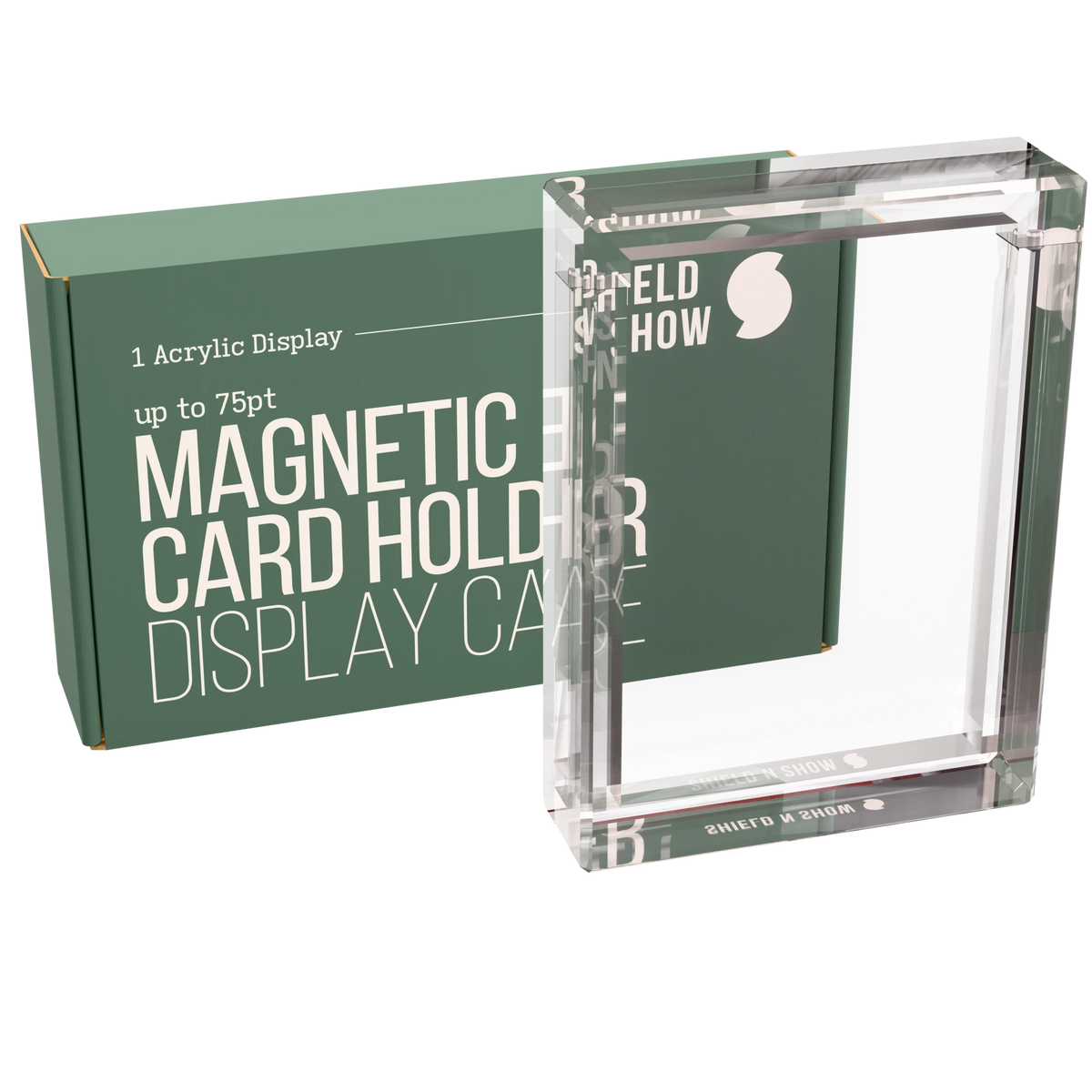 Magnetic Card Holder Display Case Product Gallery Image Package