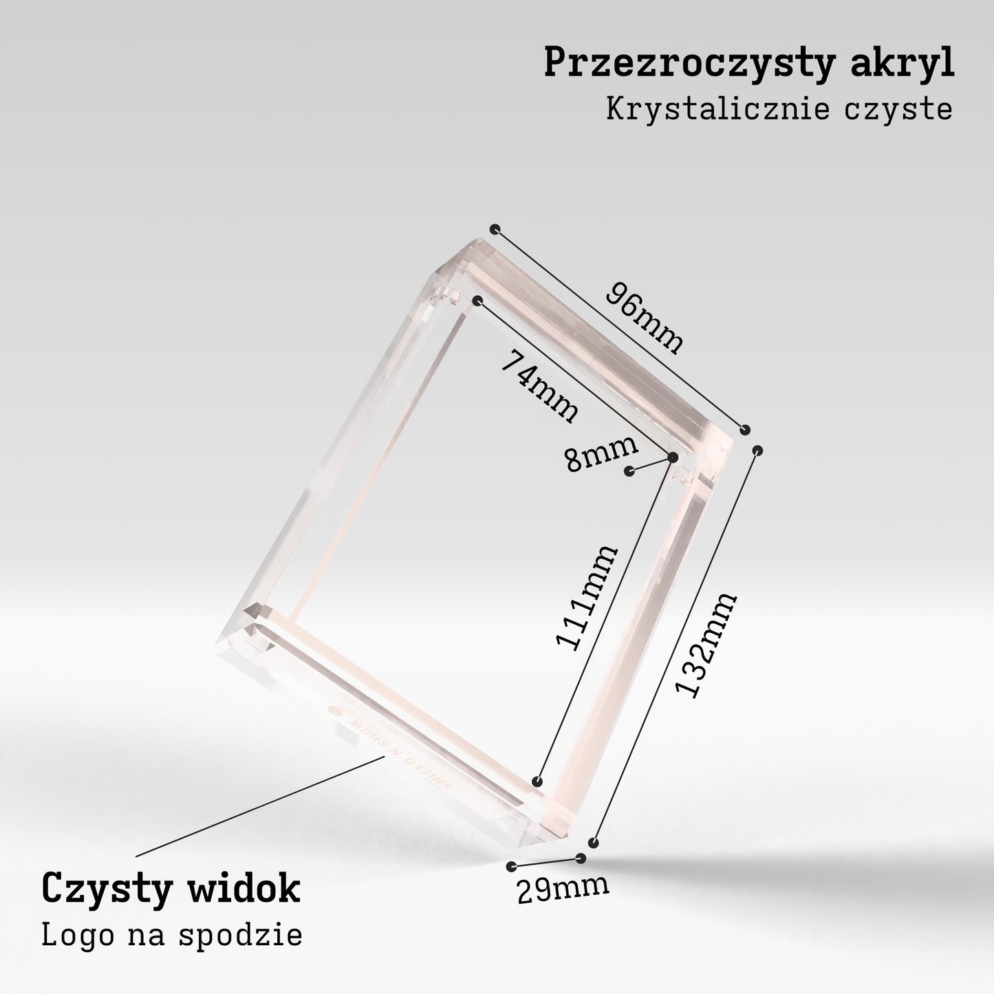 Magnetic Card Holder Display Case Product Gallery Image 3 (pl)