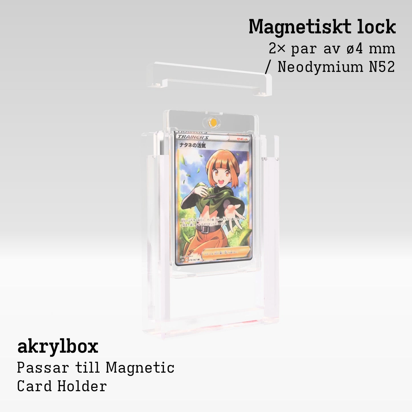 Magnetic Card Holder Display Case Product Gallery Image 2 (sv)