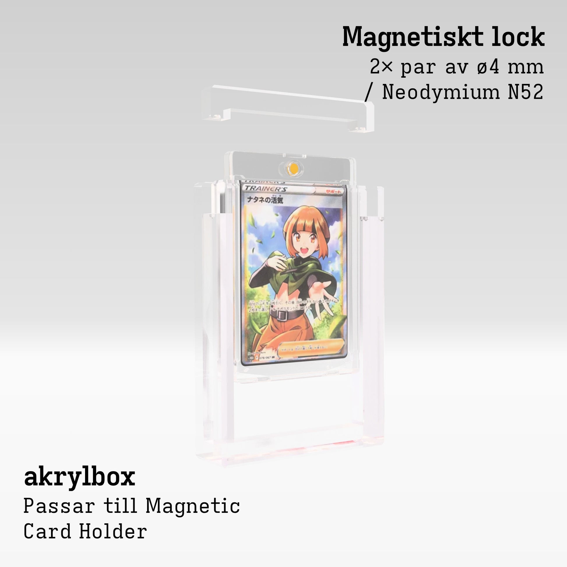 Magnetic Card Holder Display Case Product Gallery Image 2 (sv)