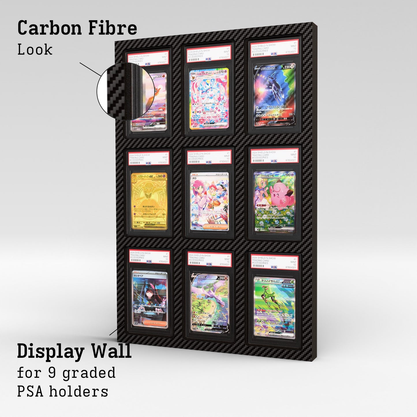Display Wall for 3x3 PSA Graded Card Slabs Product Gallery Image 2 (en)