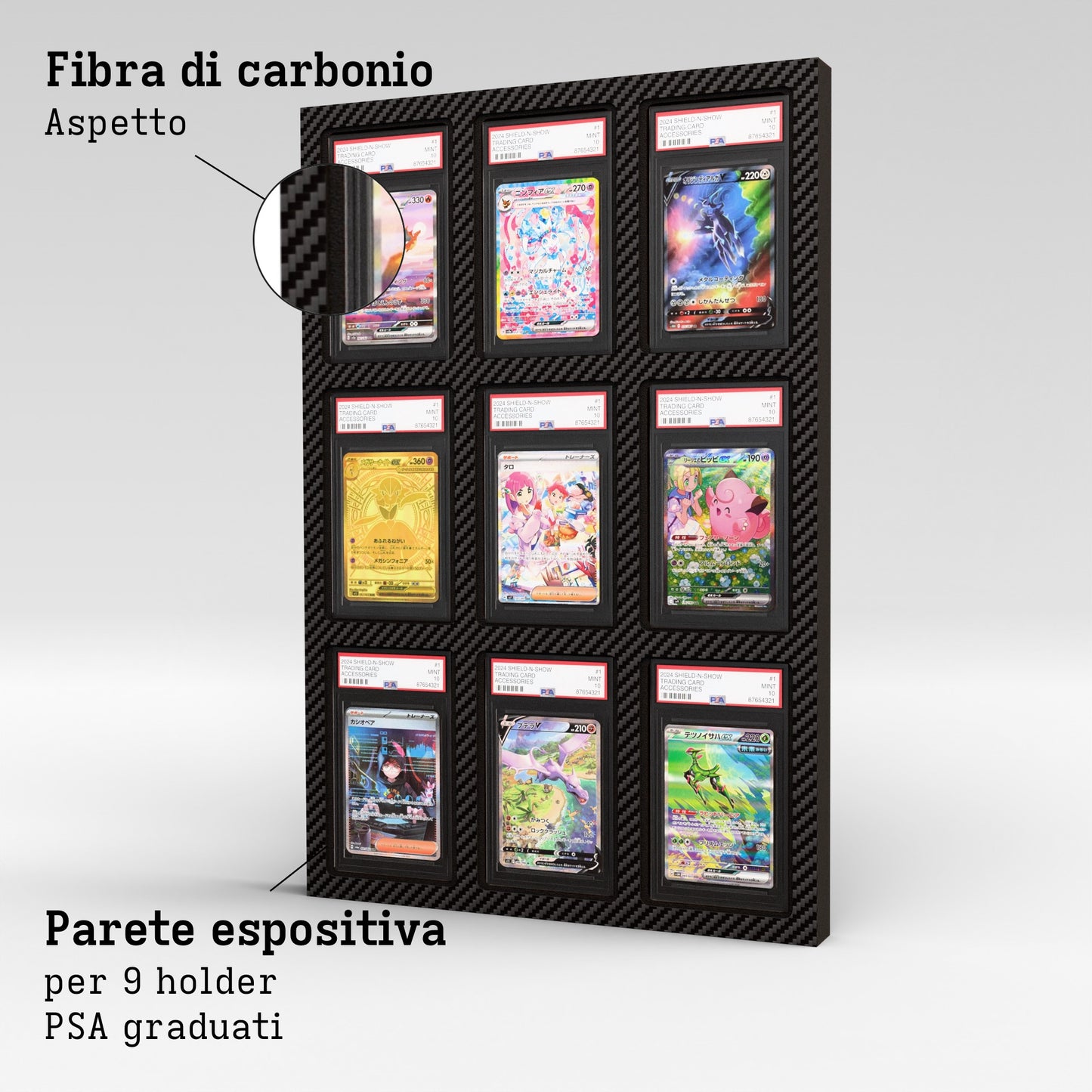 Display Wall for 3x3 PSA Graded Card Slabs Product Gallery Image 2 (it)