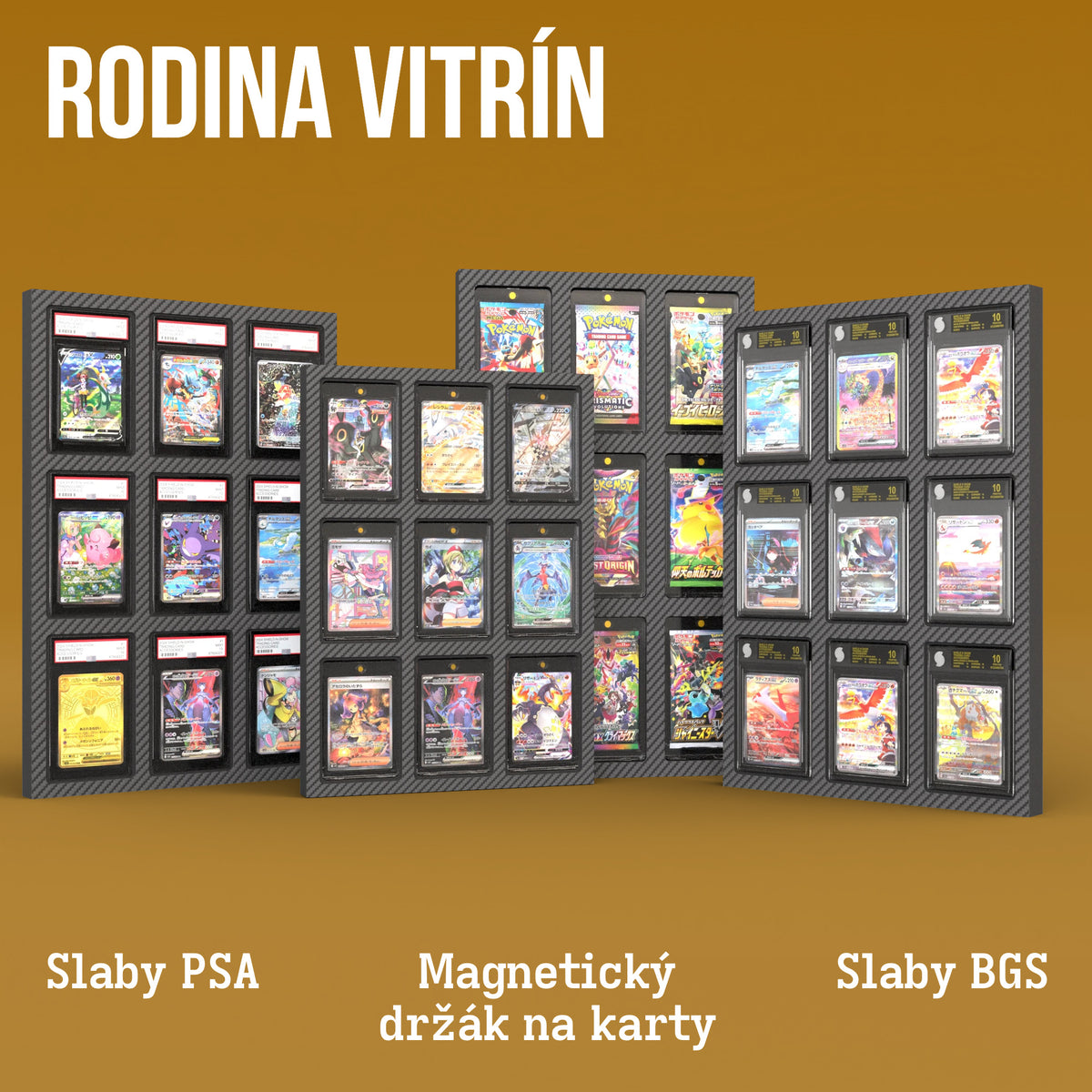 Display Wall for 3x3 BGS Graded Card Slabs Product Gallery Image 4 (cs)