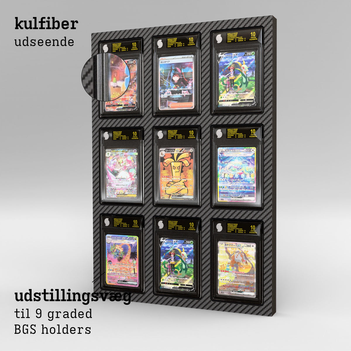 Display Wall for 3x3 BGS Graded Card Slabs Product Gallery Image 2 (da)
